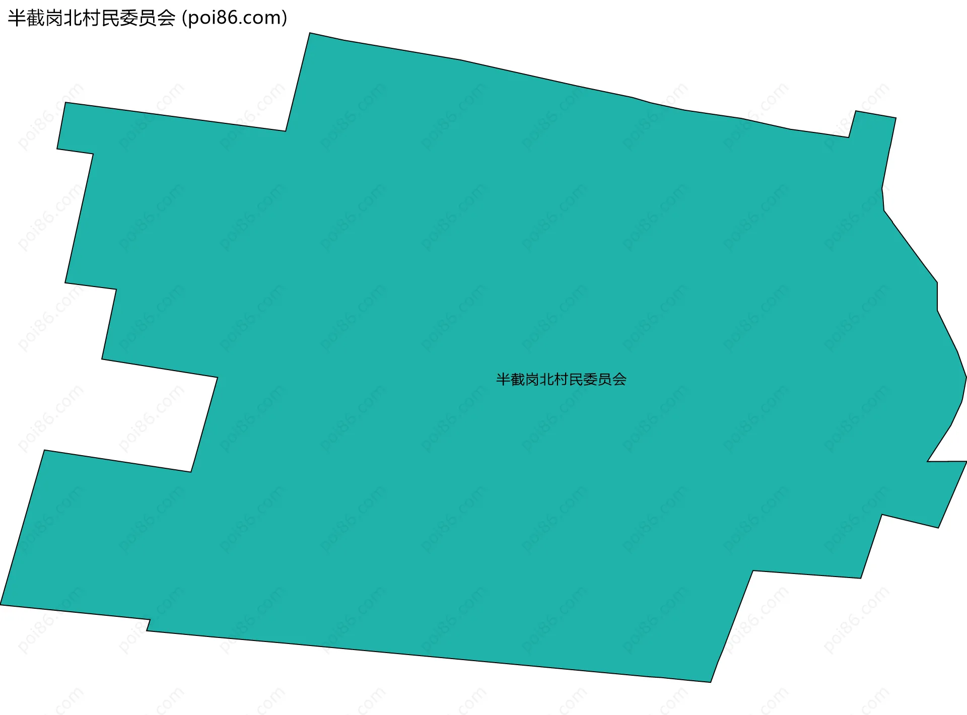 半截岗北村民委员会边界地图