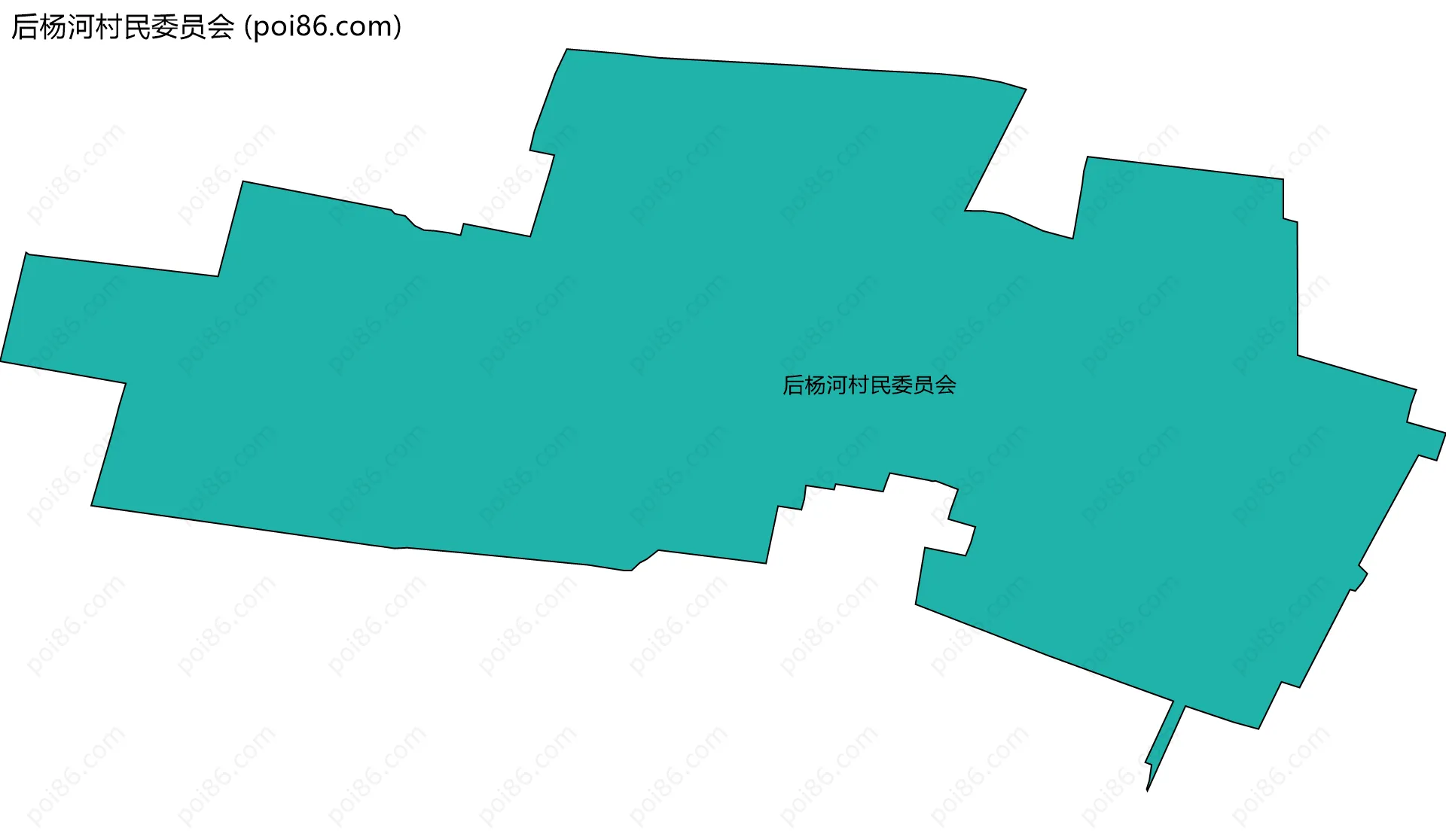 后杨河村民委员会边界地图