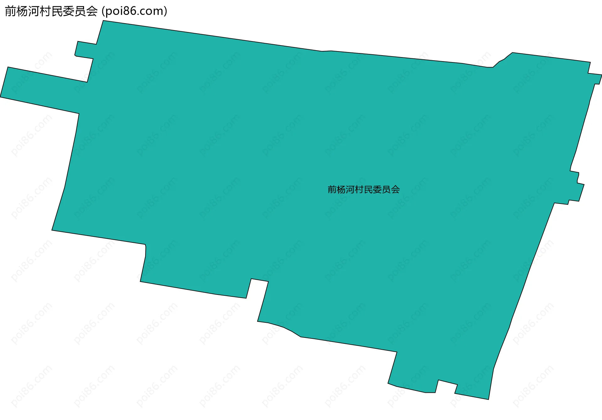 前杨河村民委员会边界地图