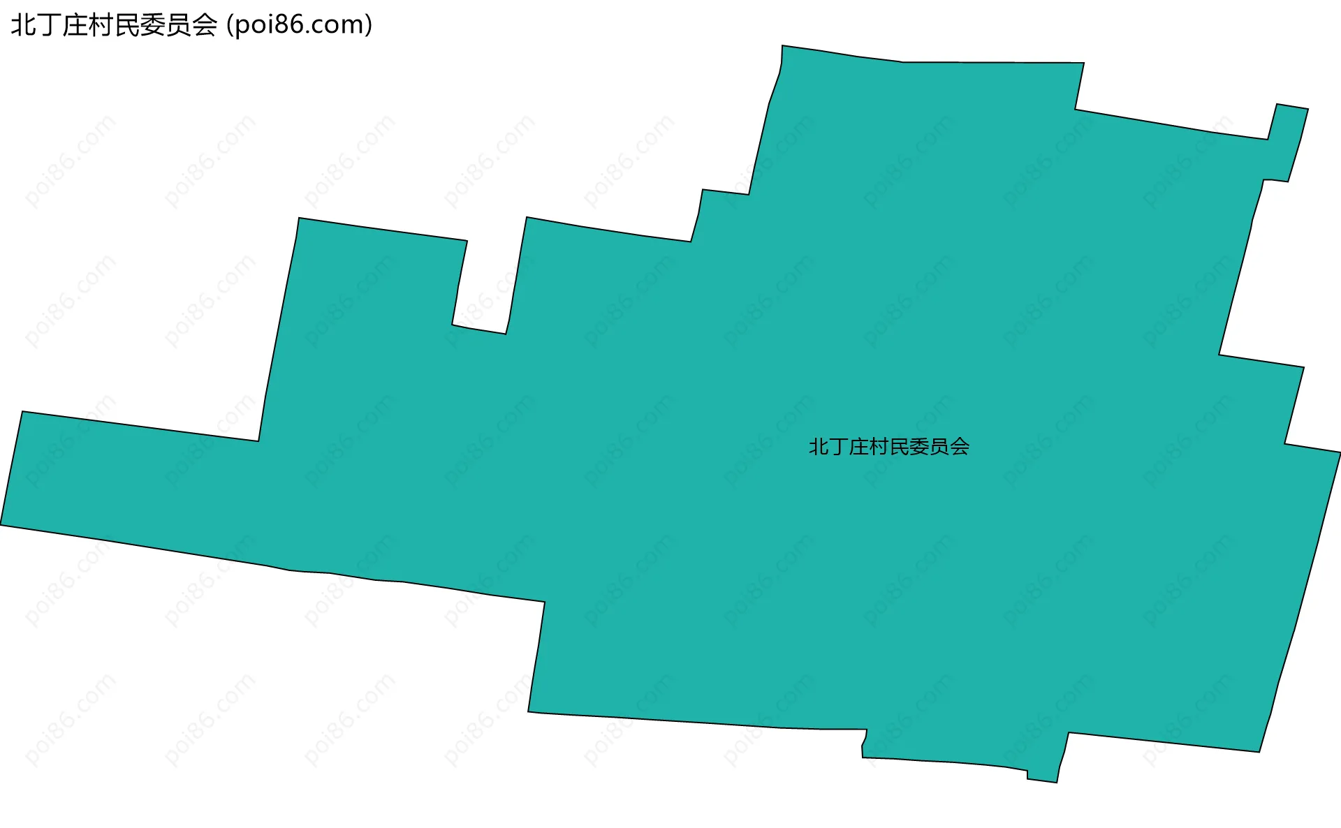 北丁庄村民委员会边界地图