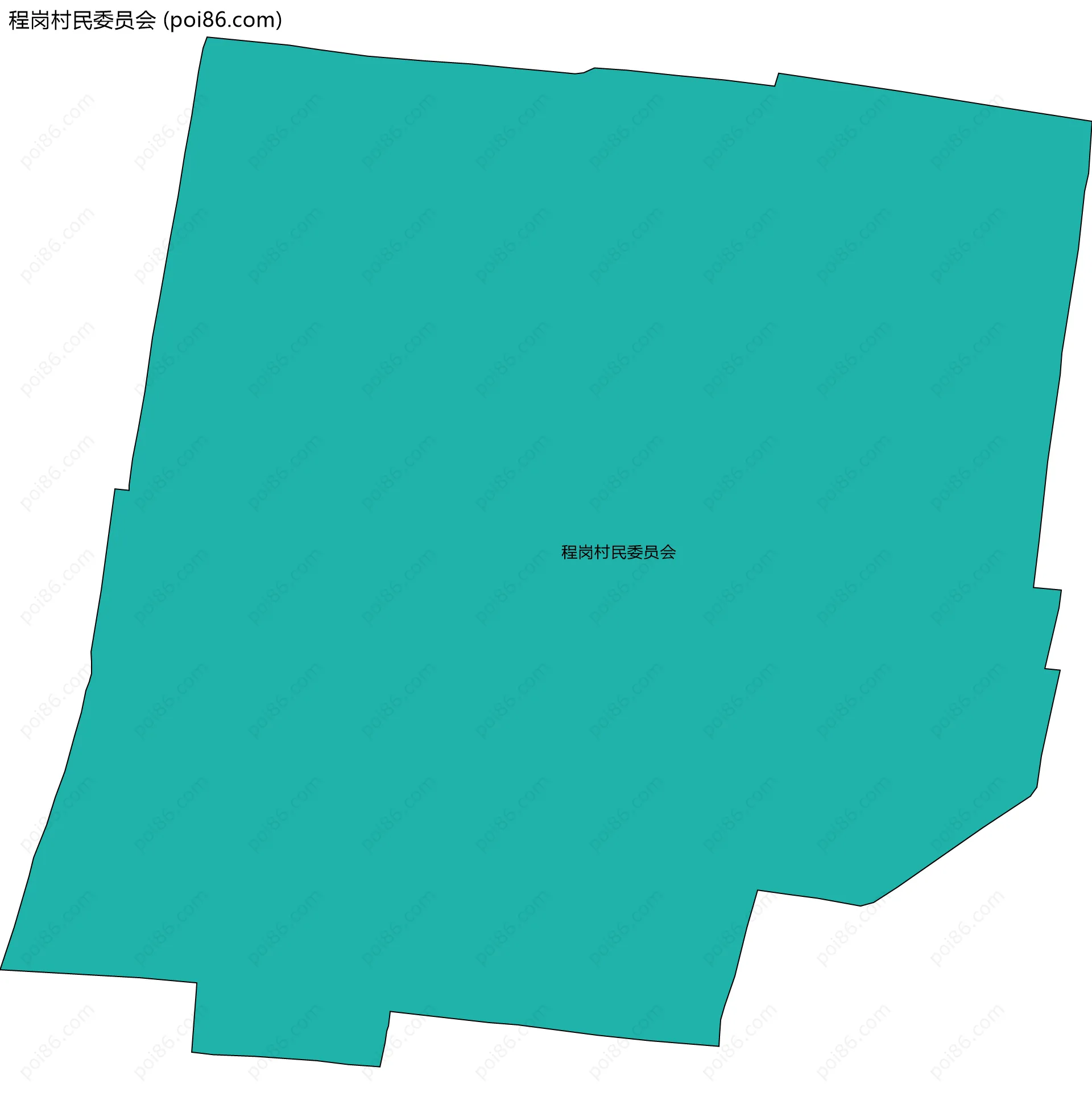 程岗村民委员会边界地图
