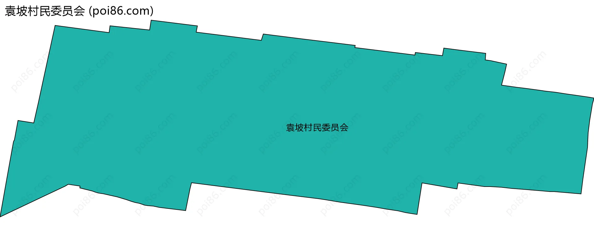 袁坡村民委员会边界地图