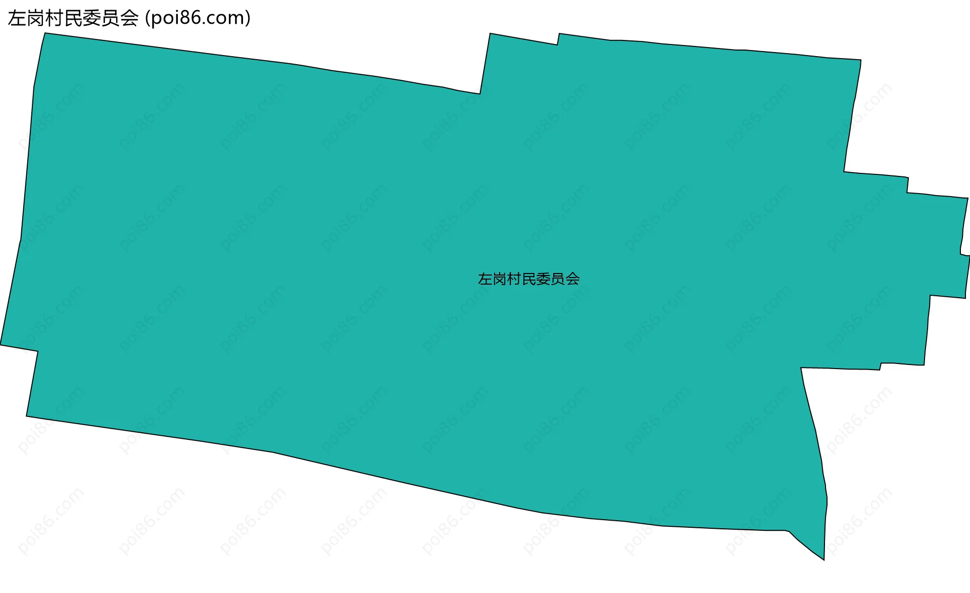 左岗村民委员会边界地图
