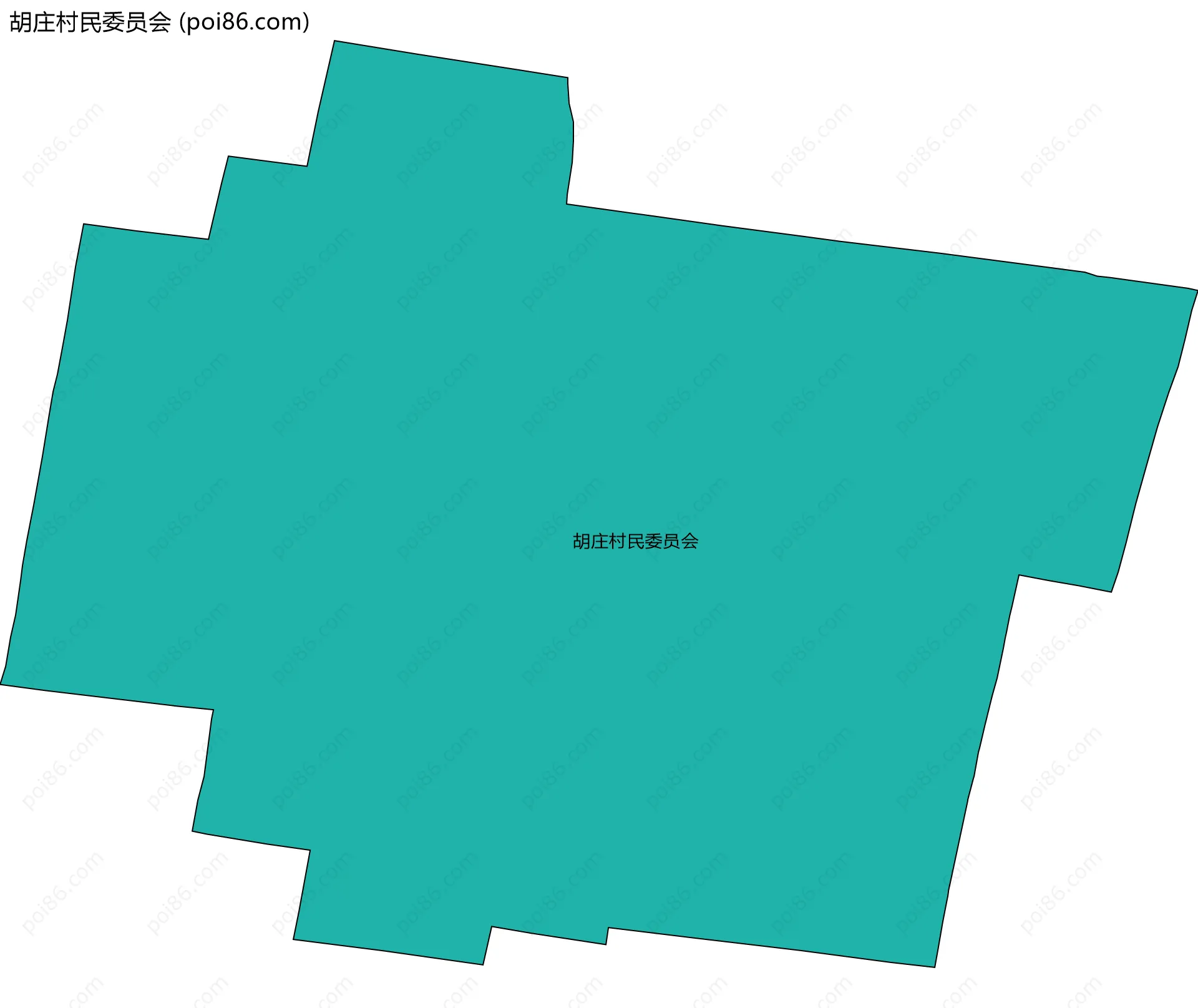胡庄村民委员会边界地图
