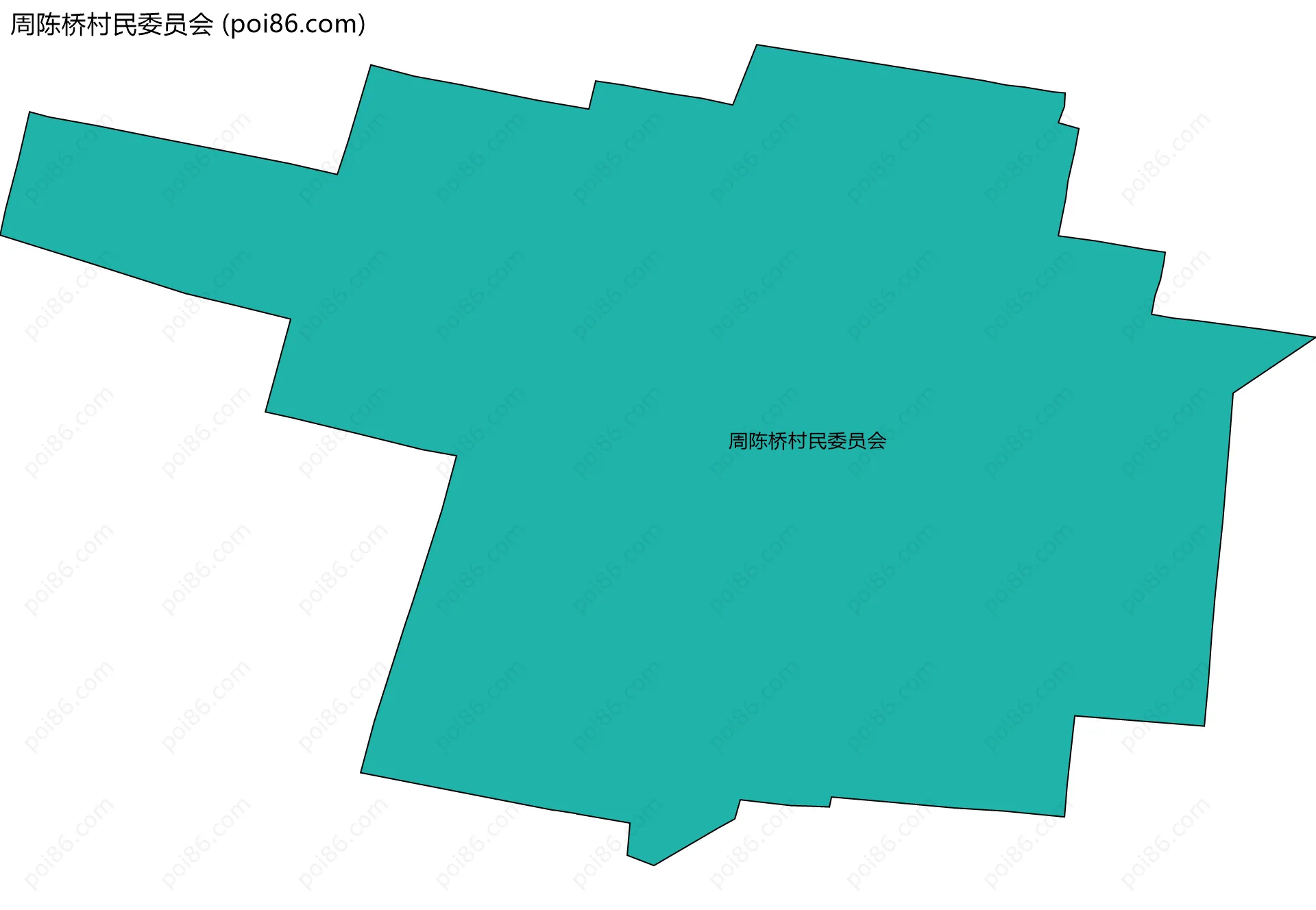 周陈桥村民委员会边界地图