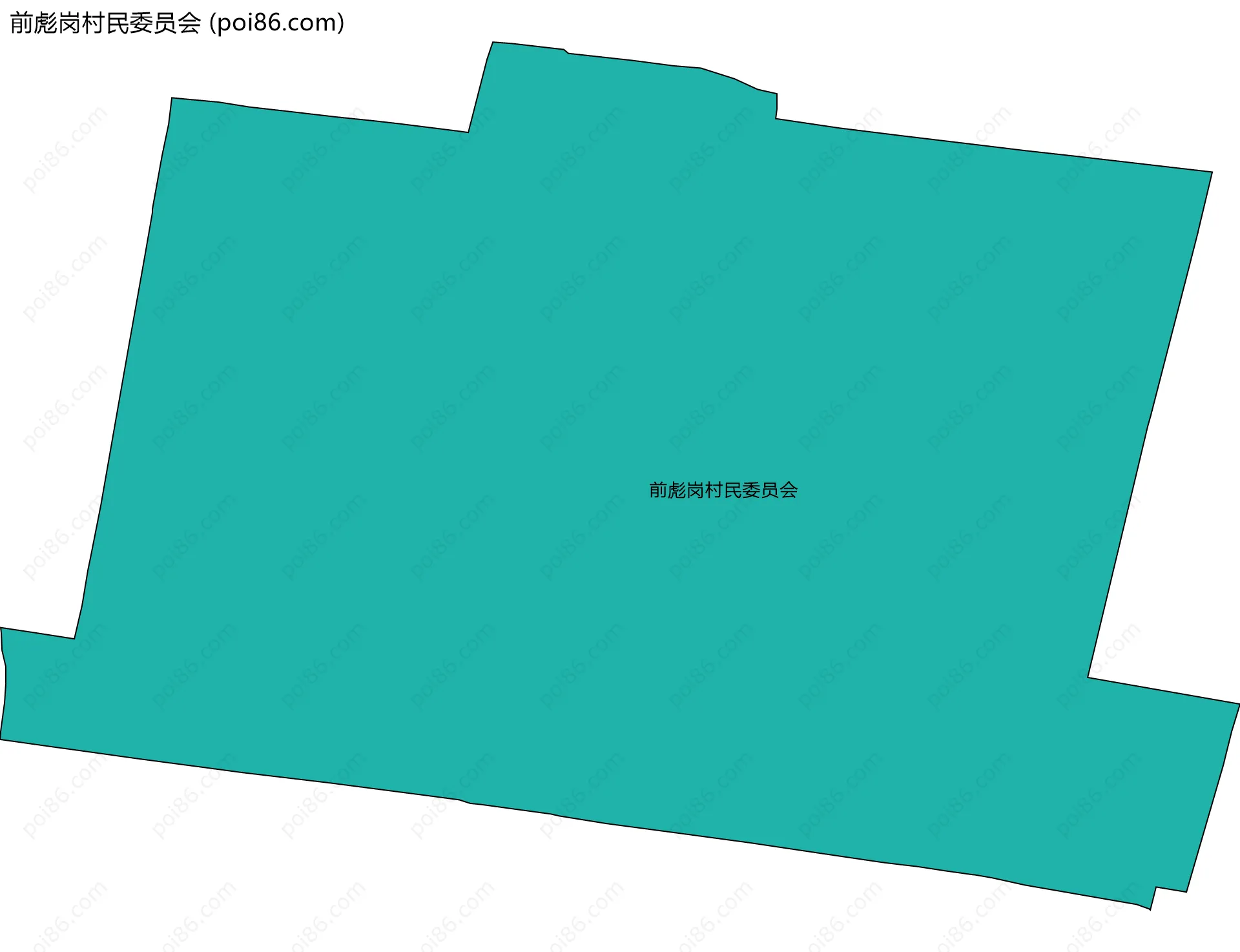 前彪岗村民委员会边界地图