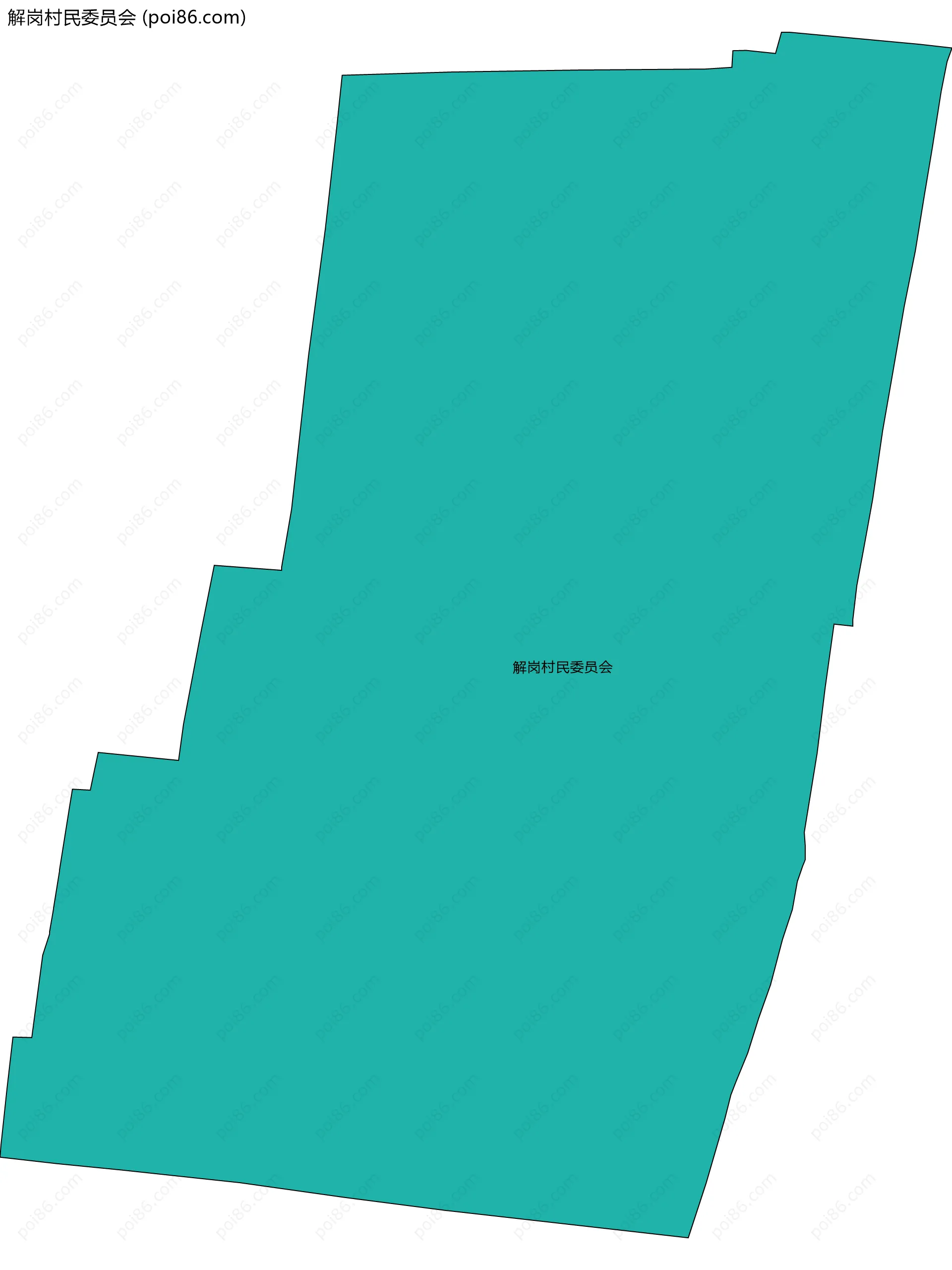 解岗村民委员会边界地图