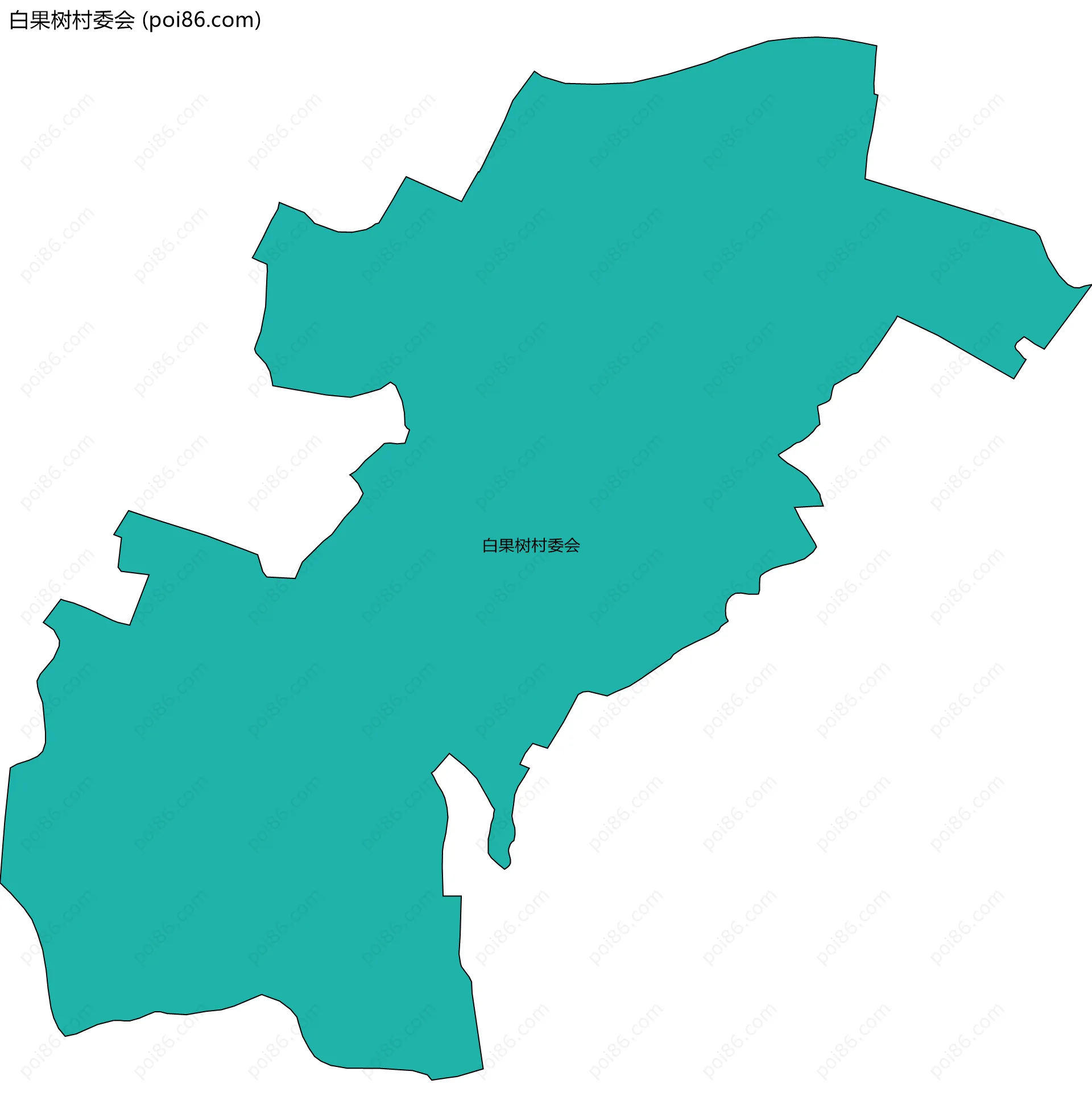 白果树村委会边界地图