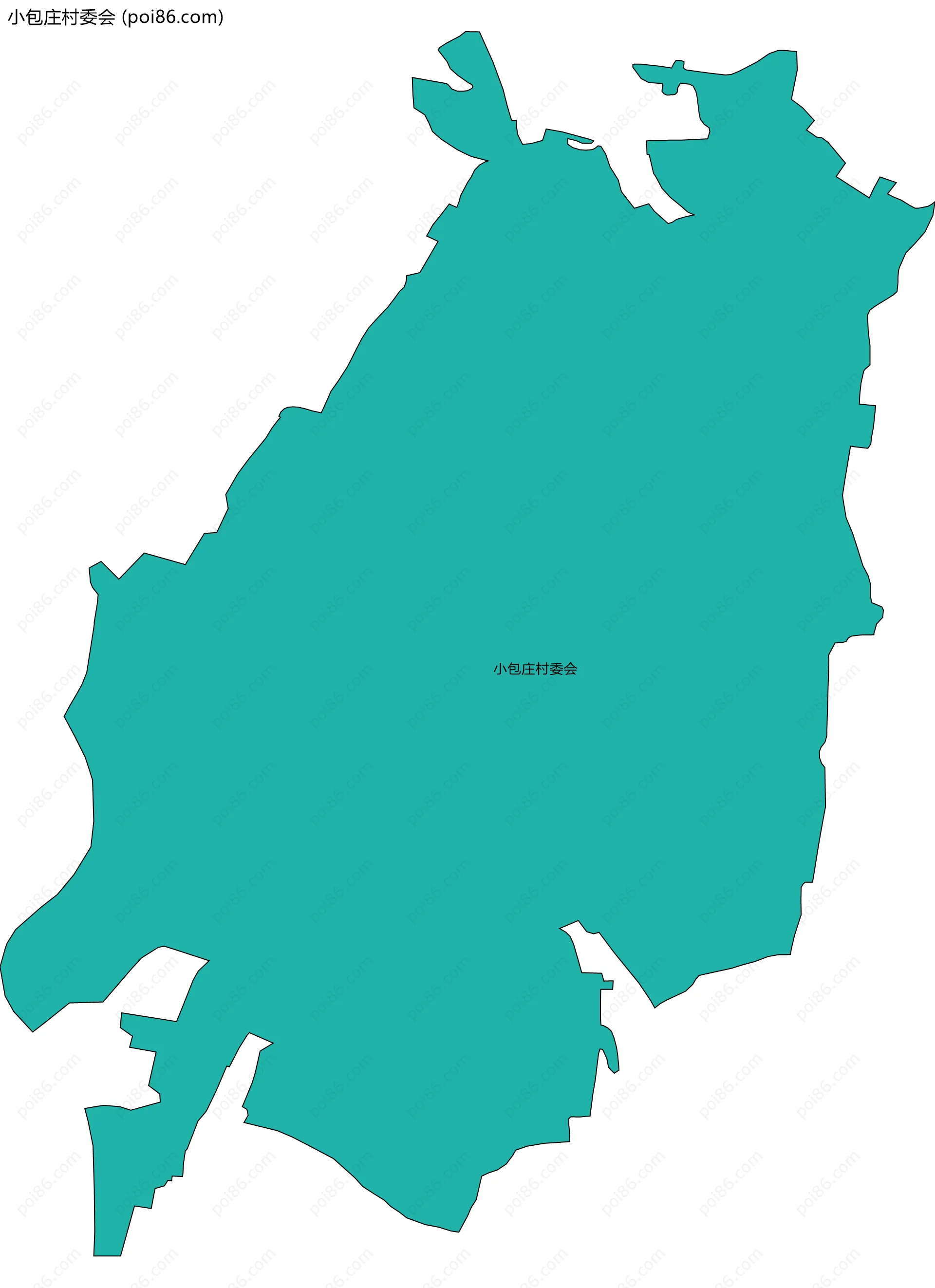 小包庄村委会边界地图