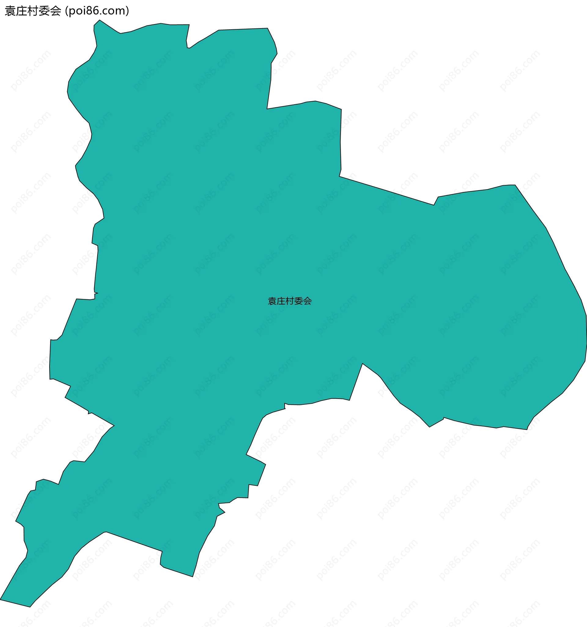 袁庄村委会边界地图