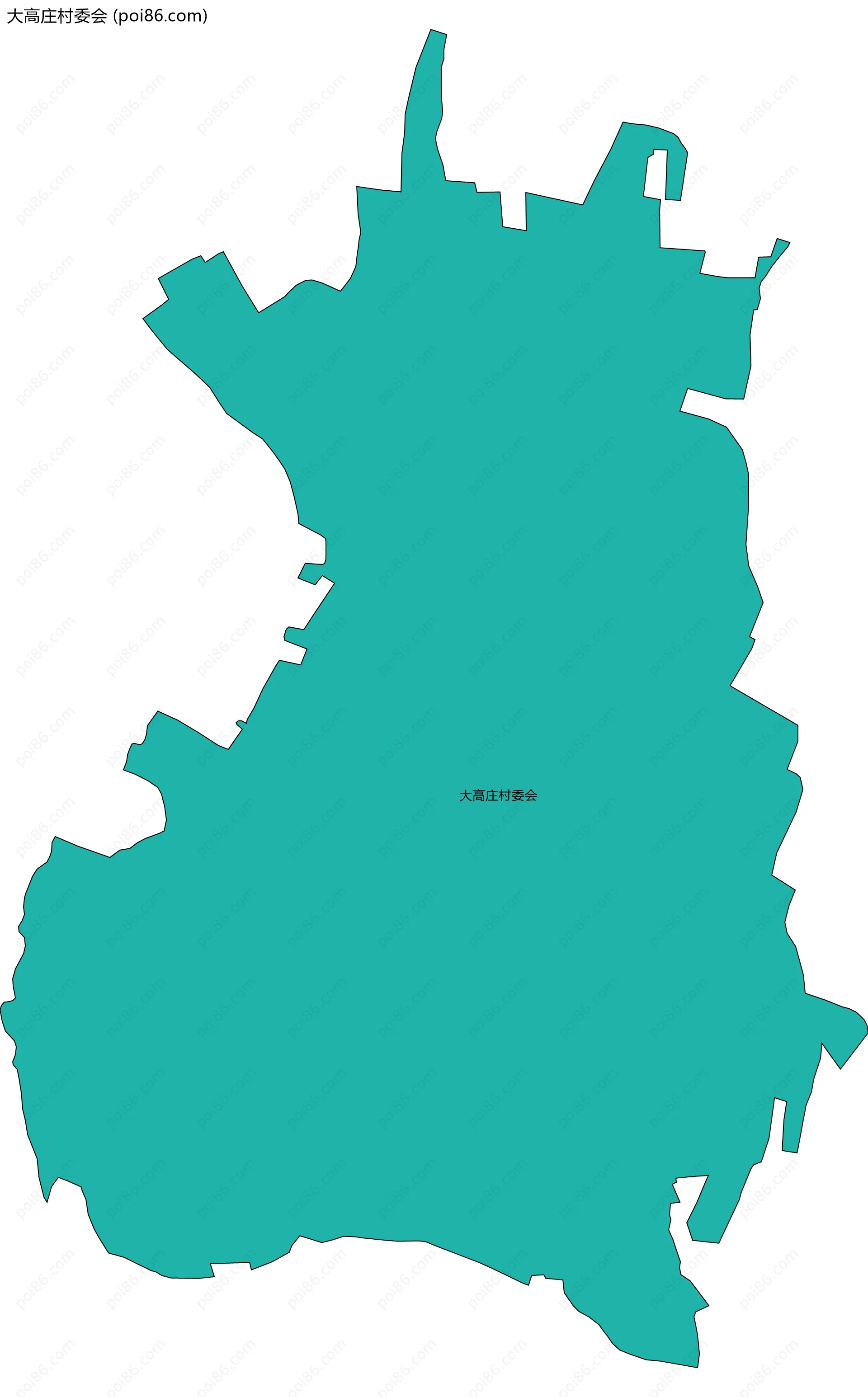 大高庄村委会边界地图