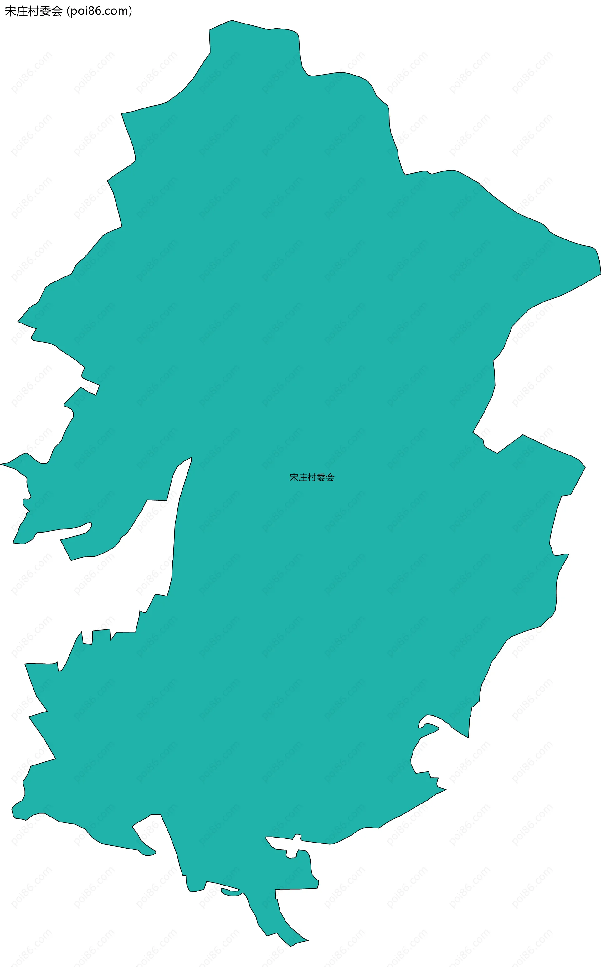 宋庄村委会边界地图