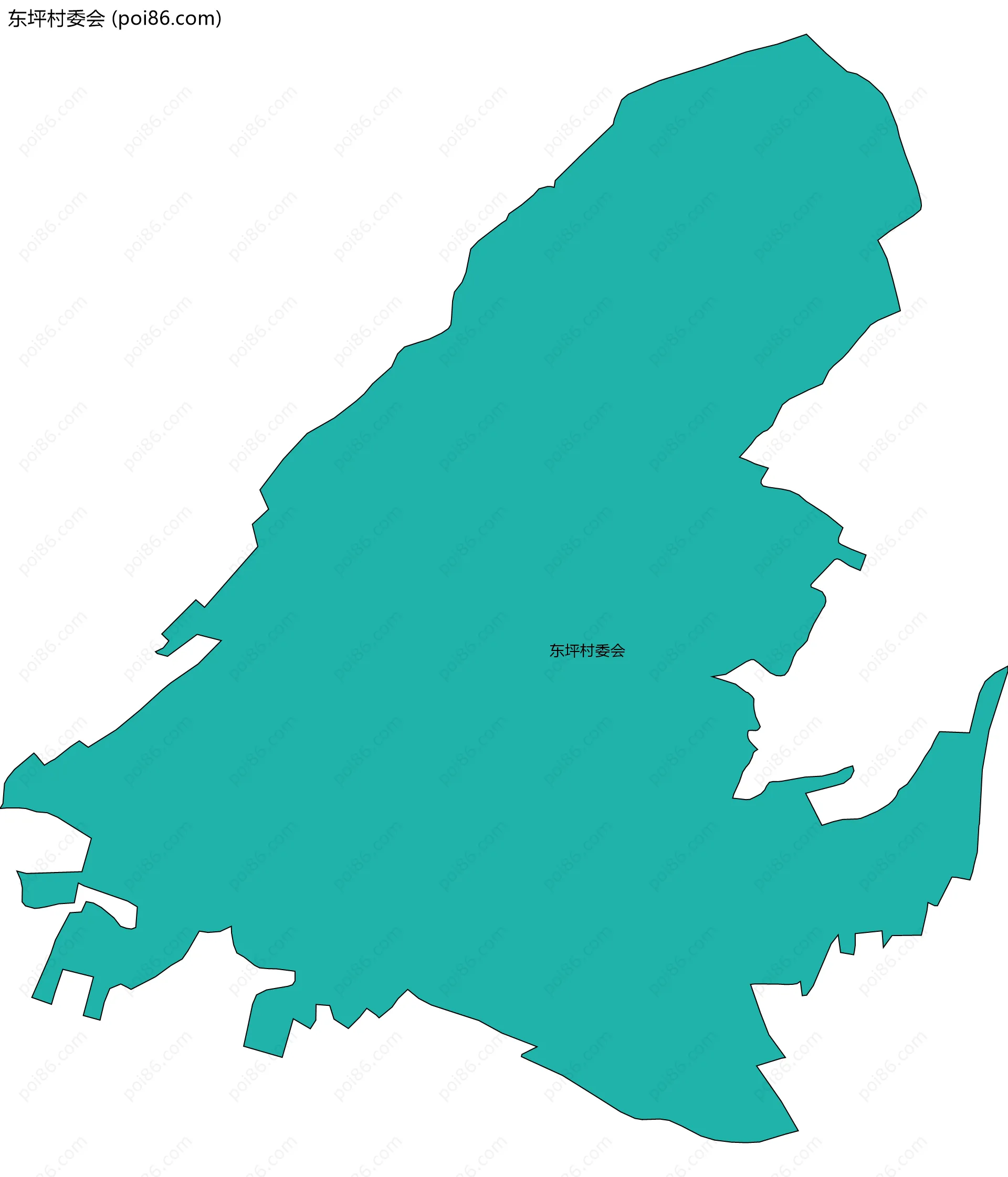 东坪村委会边界地图