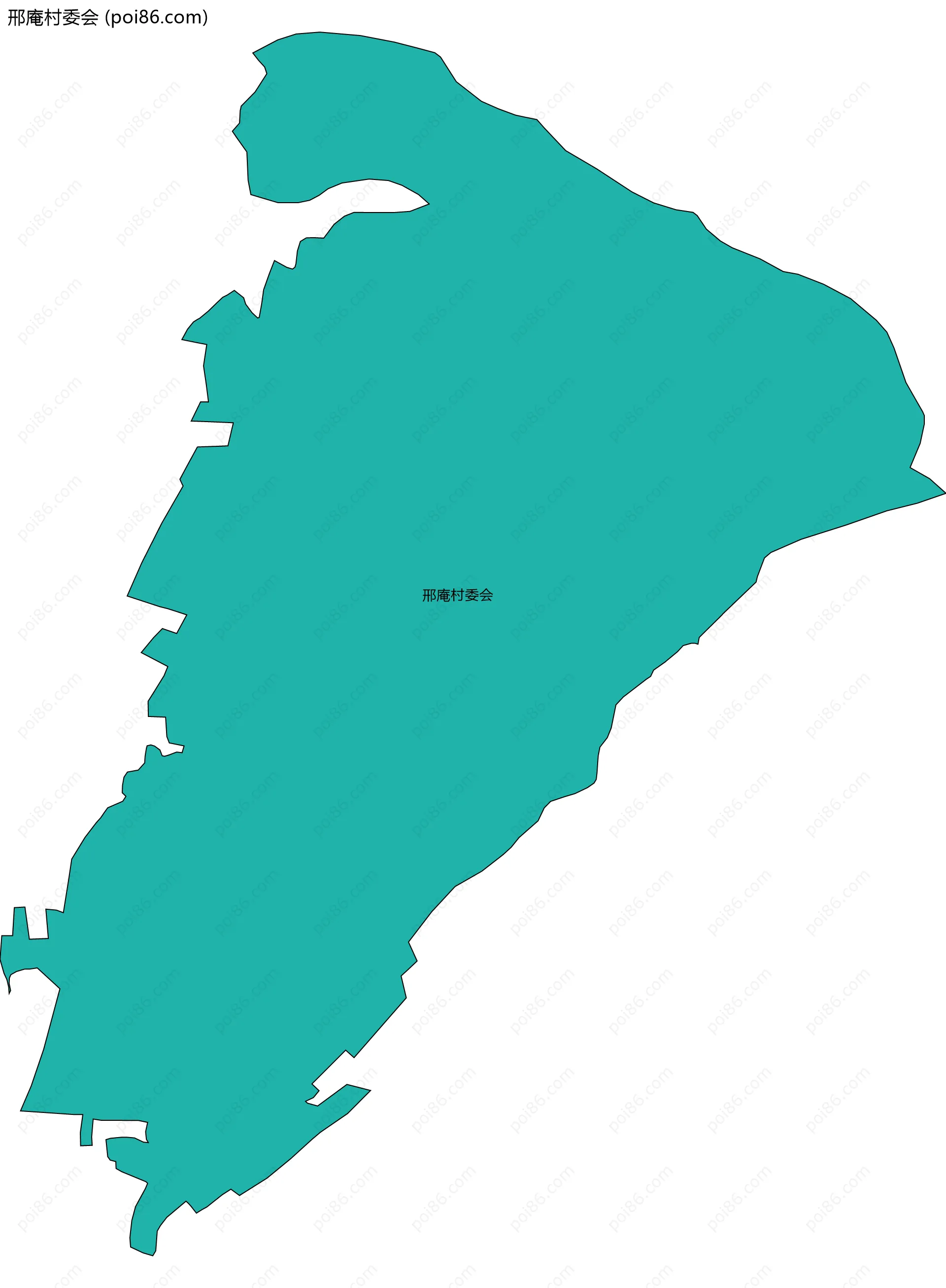 邢庵村委会边界地图