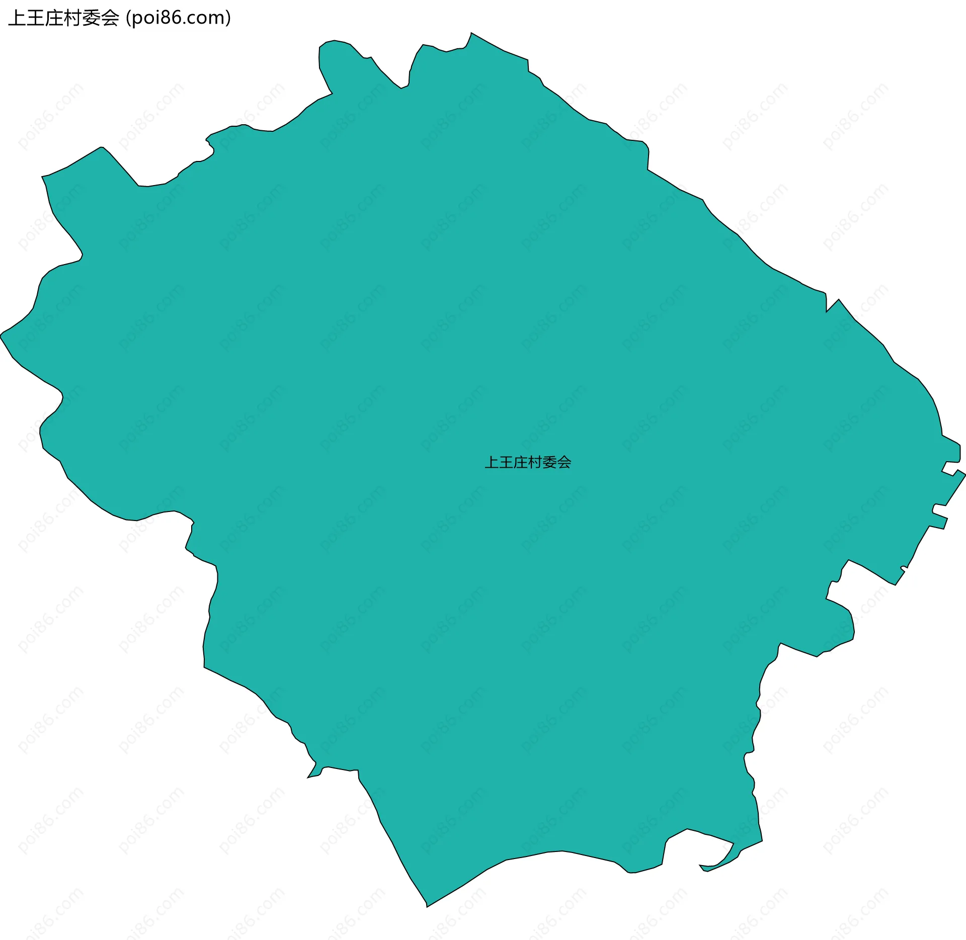 上王庄村委会边界地图