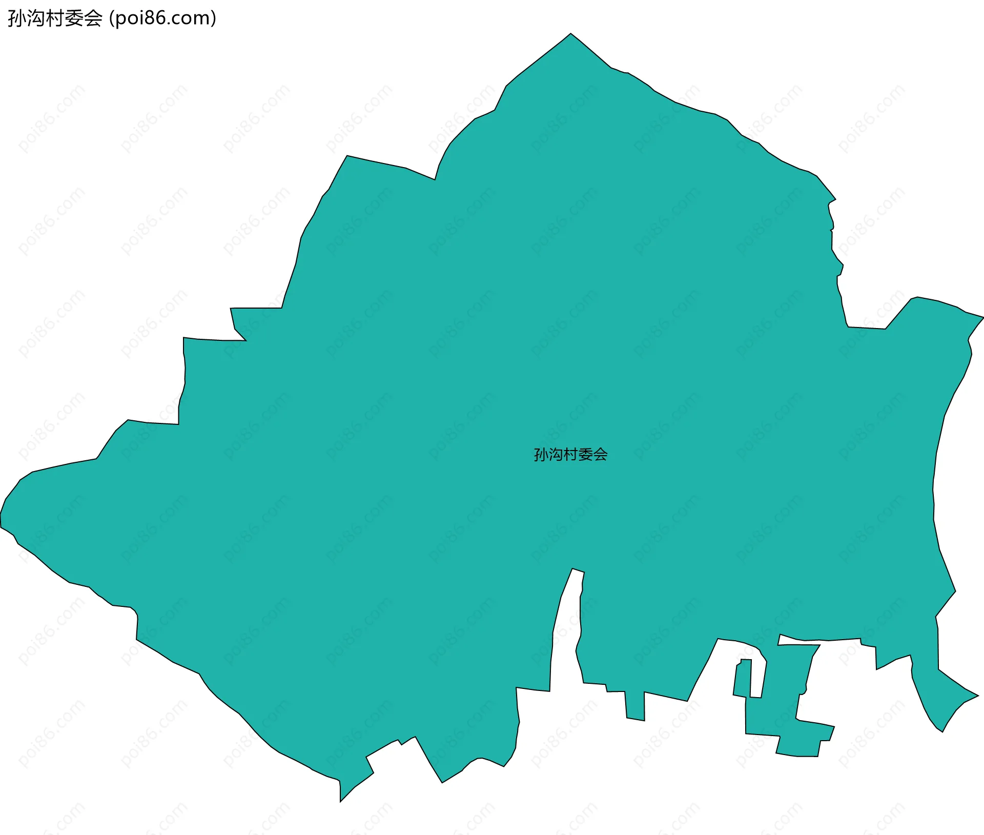 孙沟村委会边界地图