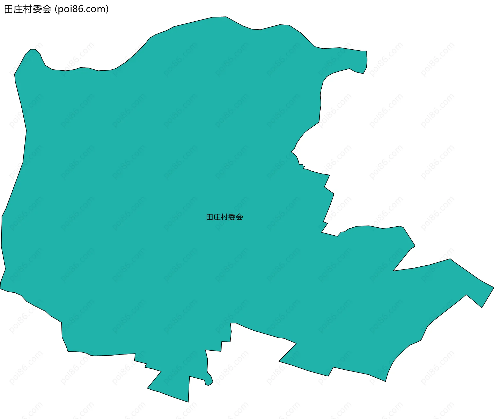 田庄村委会边界地图