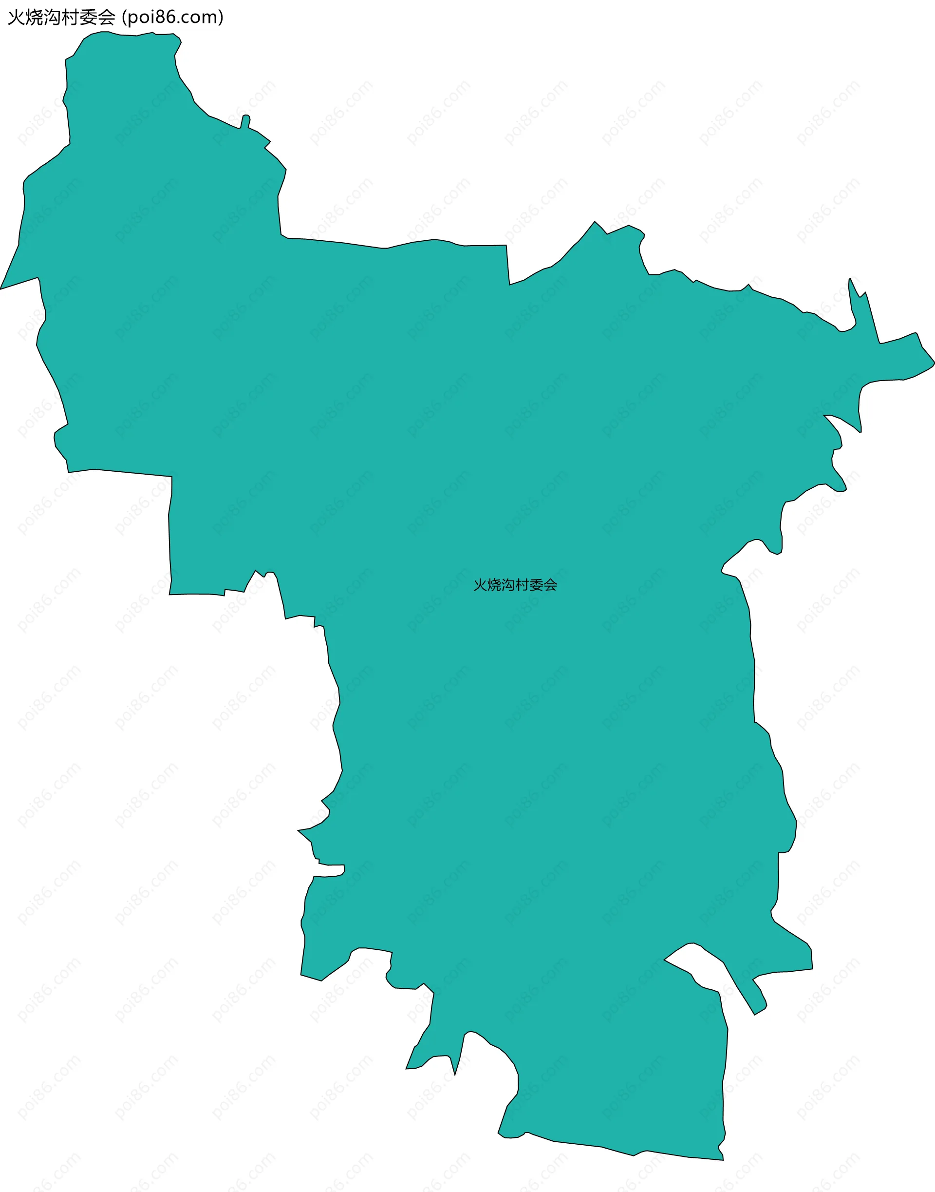 火烧沟村委会边界地图