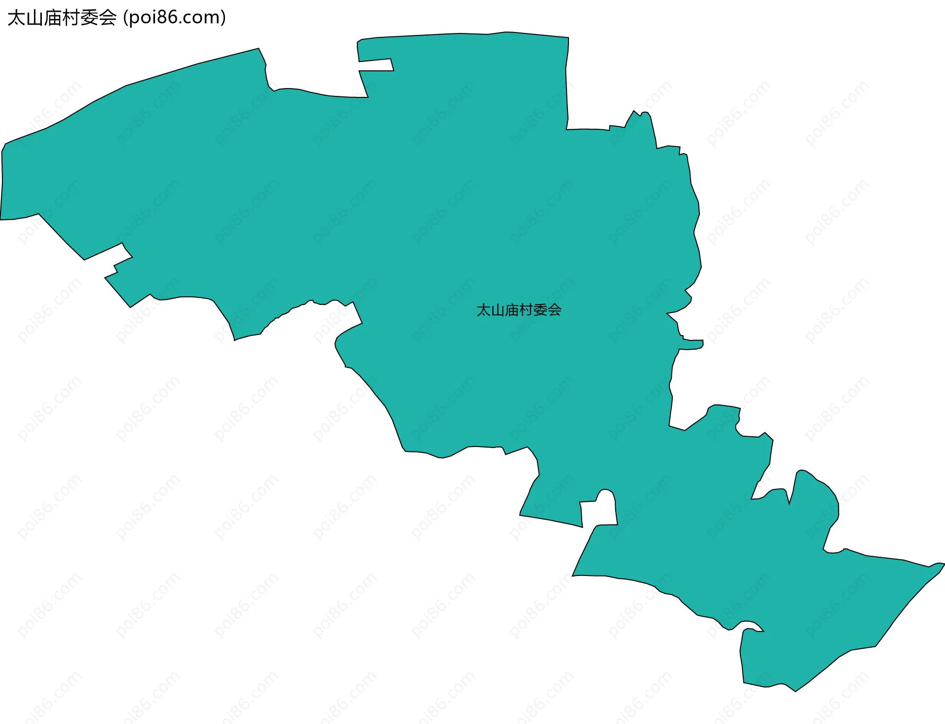 太山庙村委会边界地图