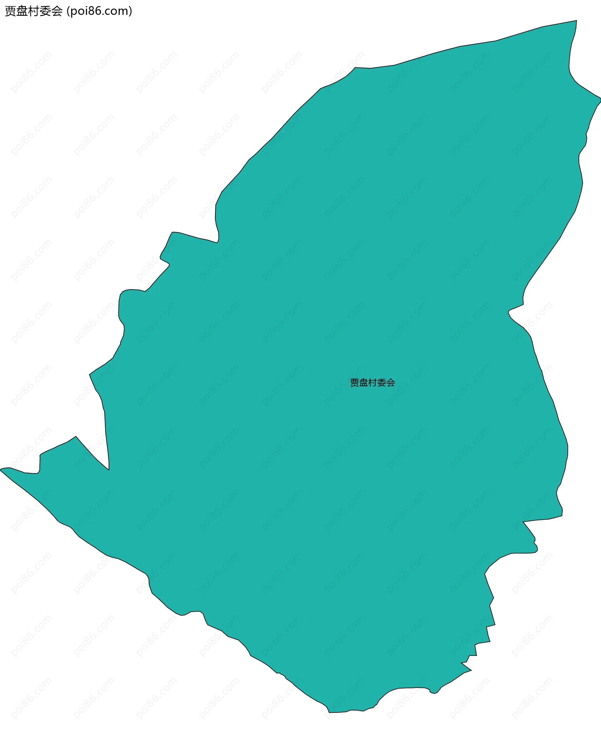 贾盘村委会边界地图