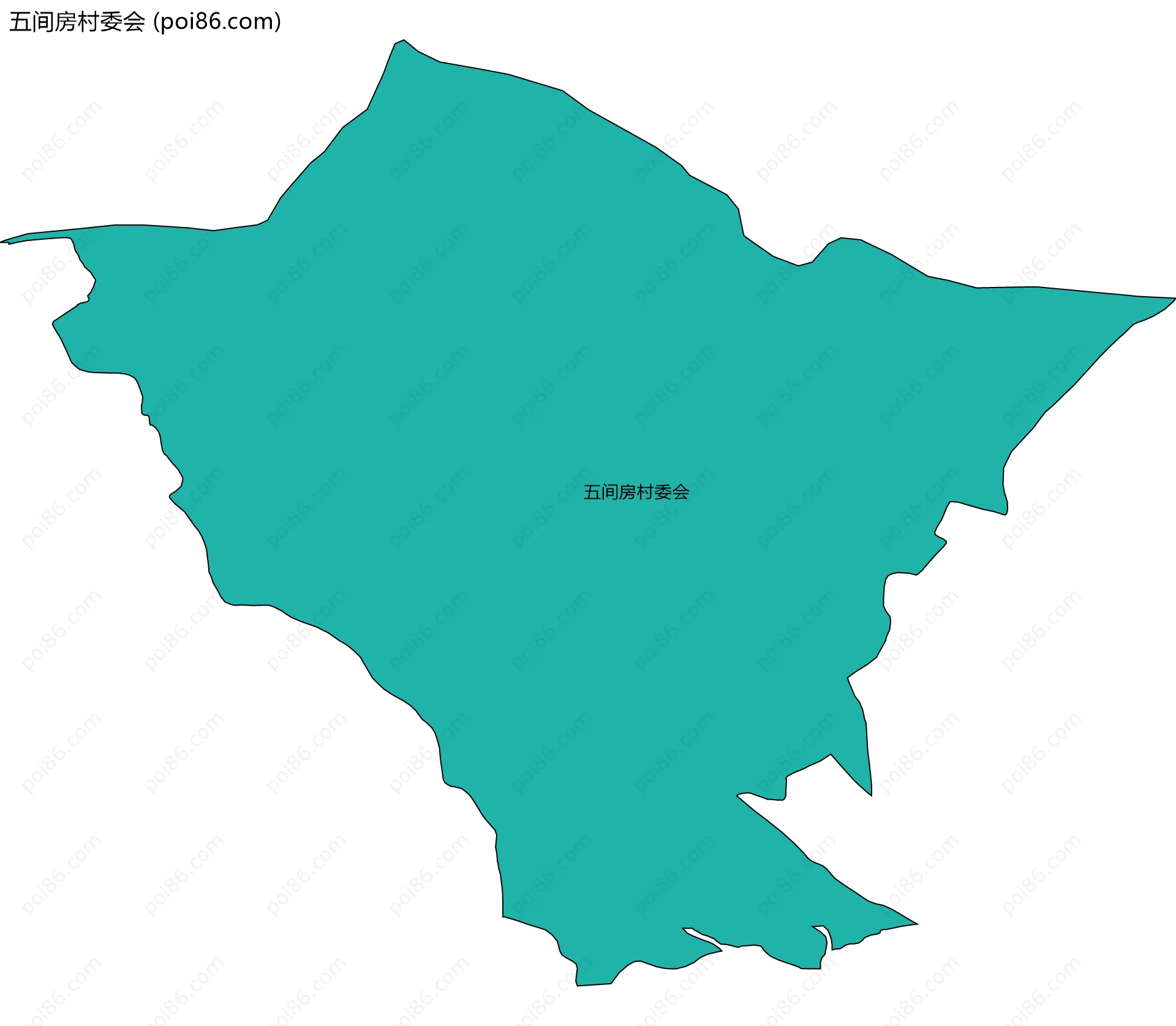 五间房村委会边界地图