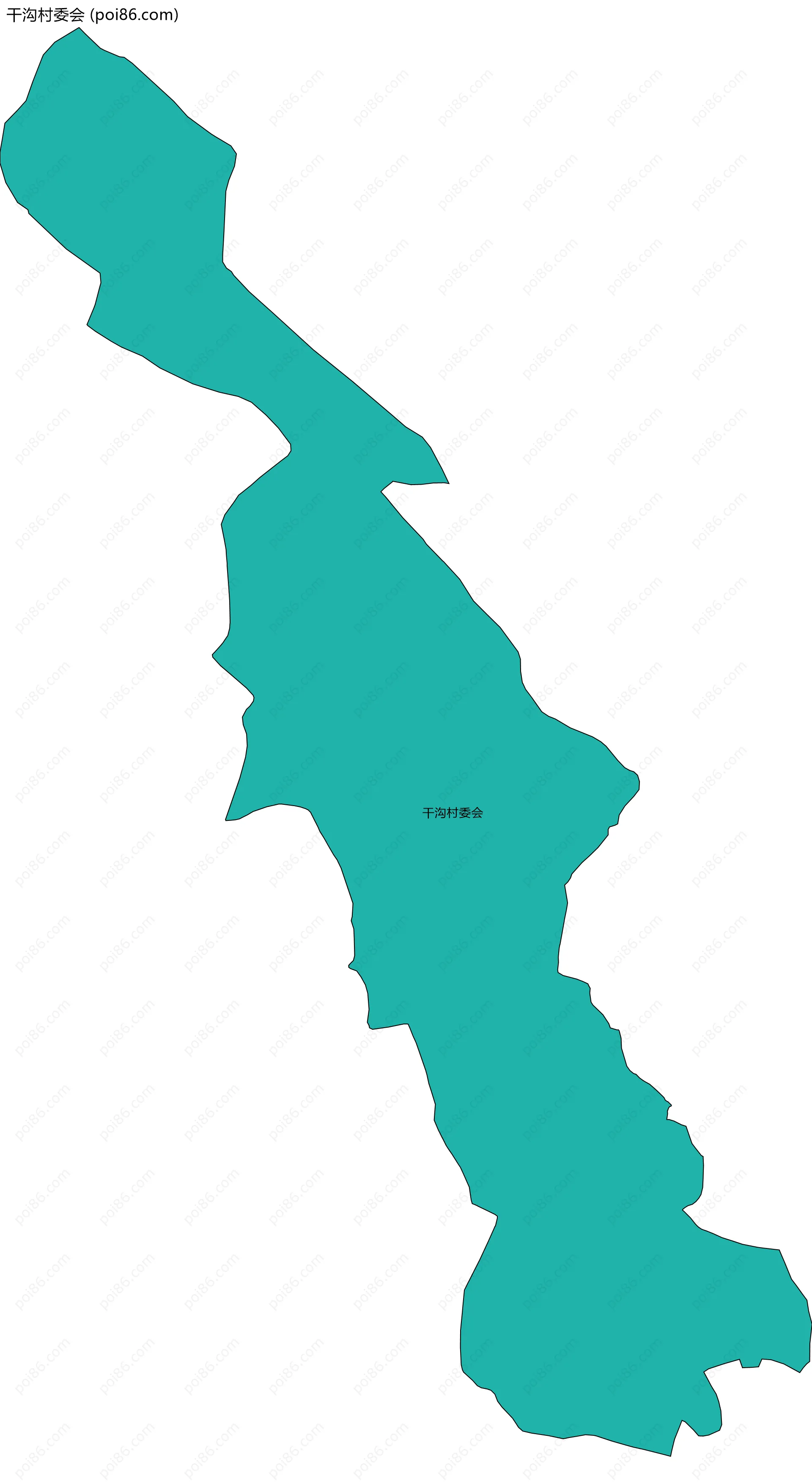 干沟村委会边界地图