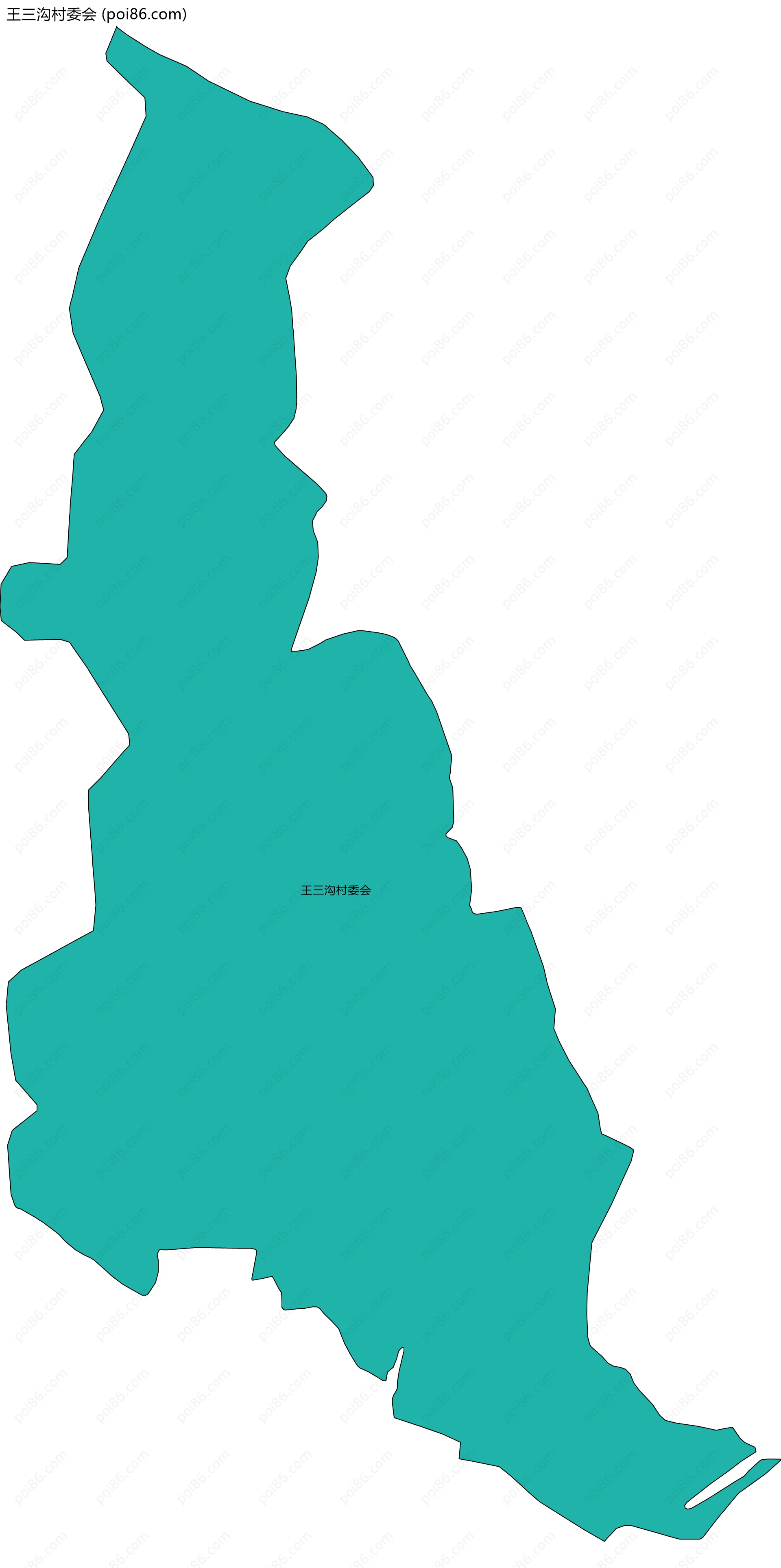 王三沟村委会边界地图