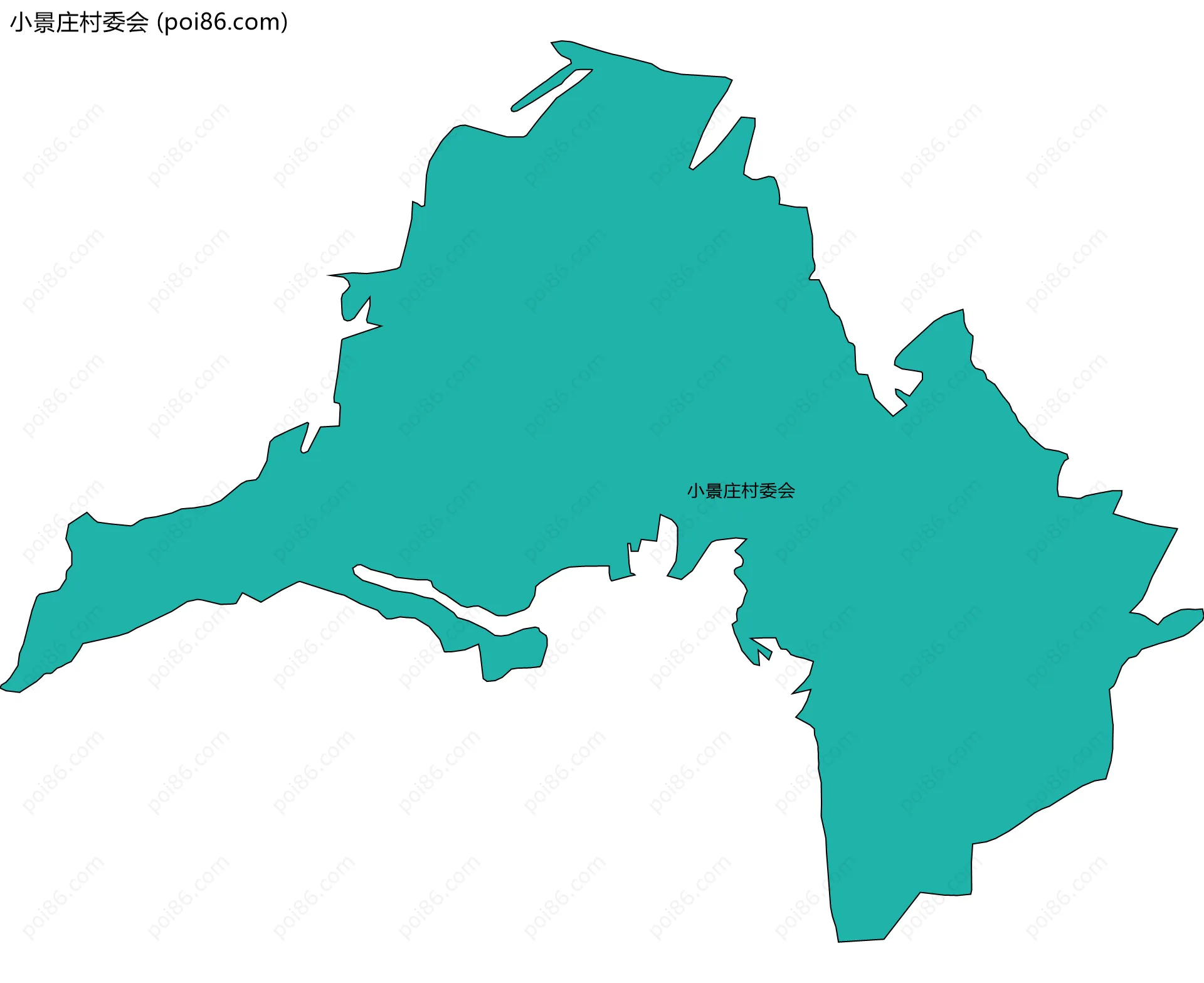 小景庄村委会边界地图