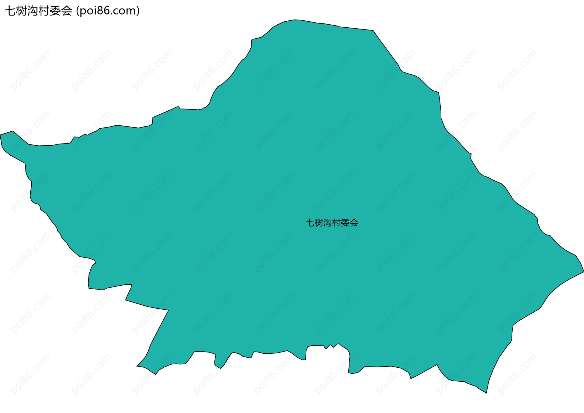 七树沟村委会边界地图