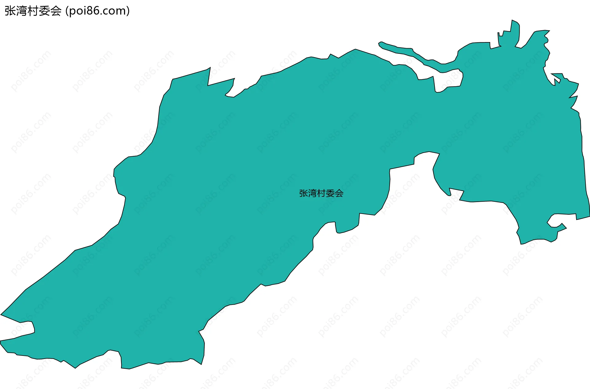张湾村委会边界地图