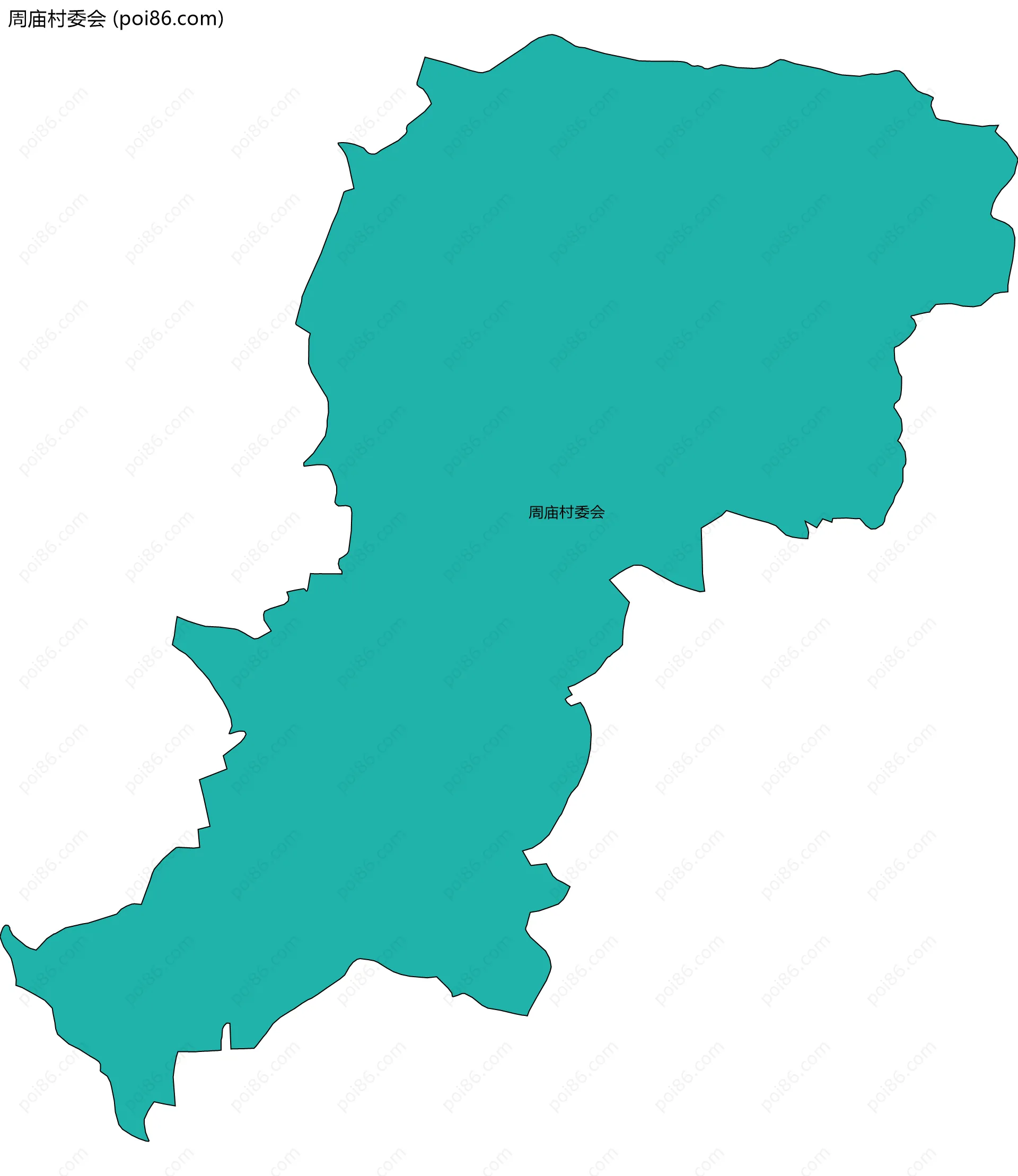 周庙村委会边界地图