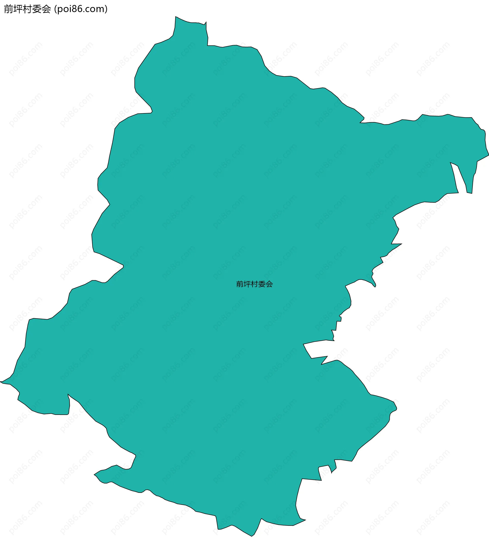 前坪村委会边界地图