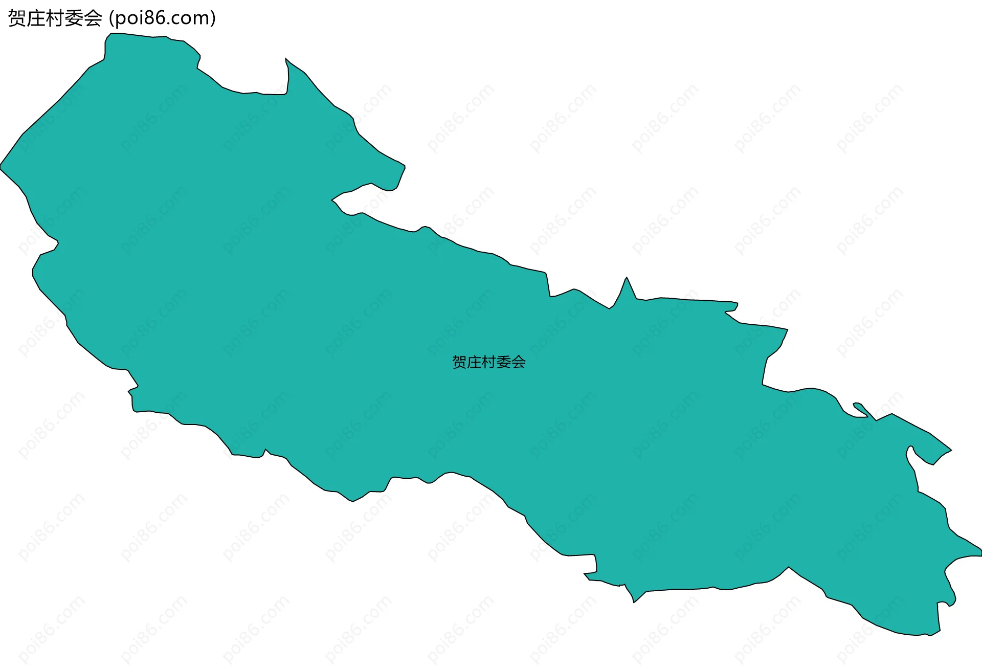 贺庄村委会边界地图