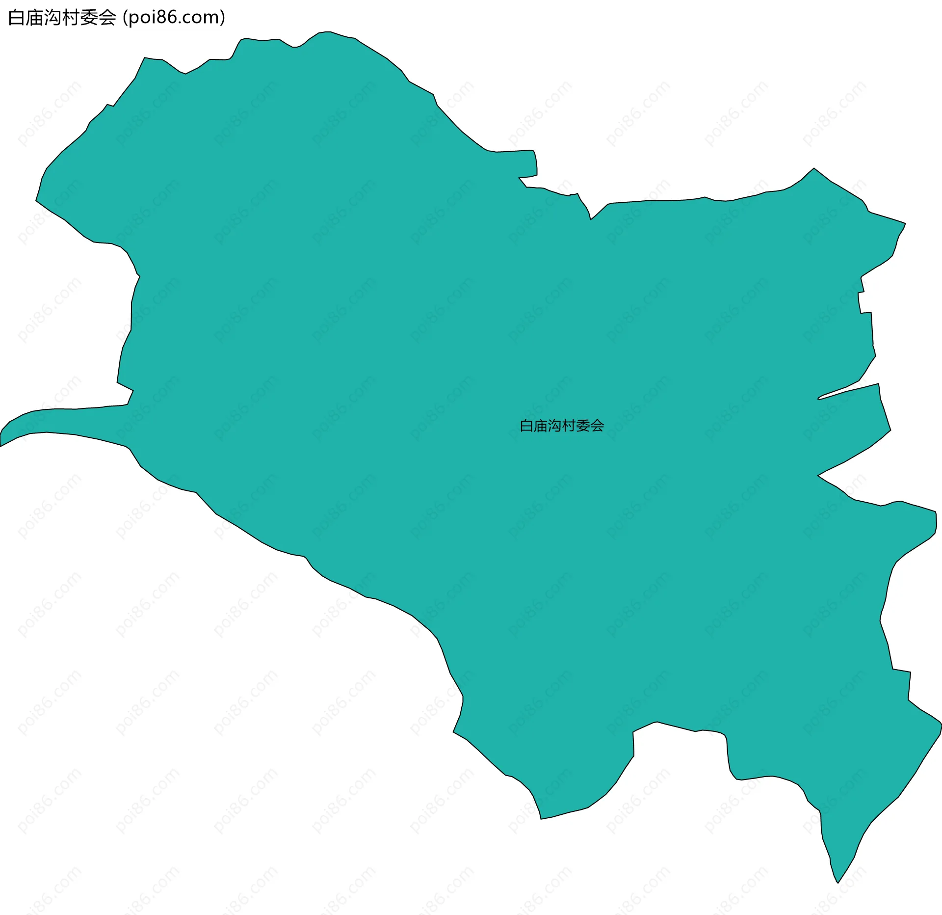 白庙沟村委会边界地图