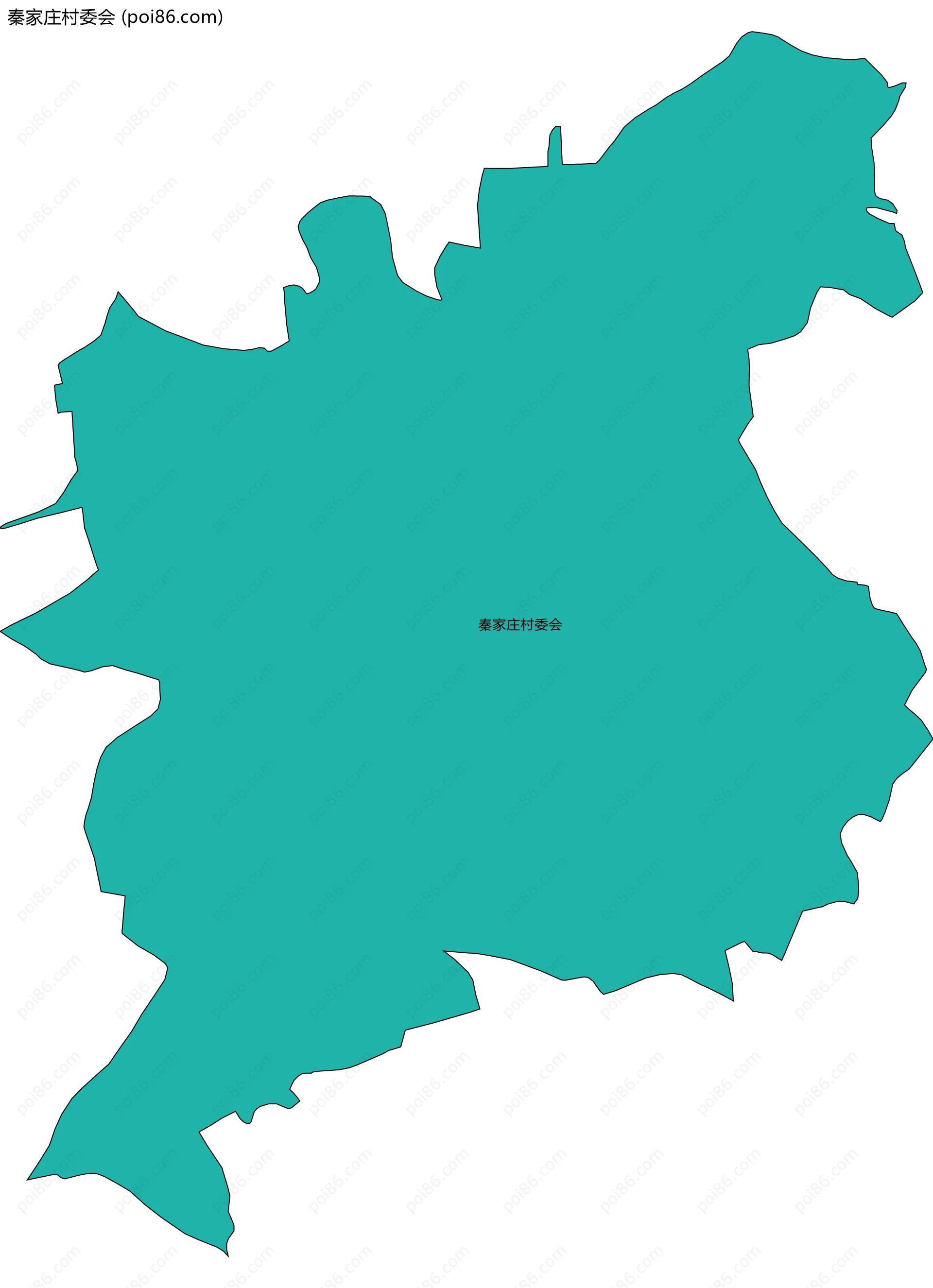 秦家庄村委会边界地图