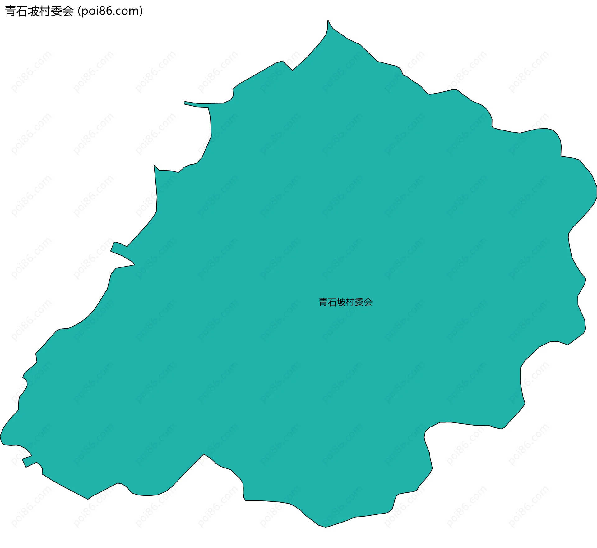 青石坡村委会边界地图
