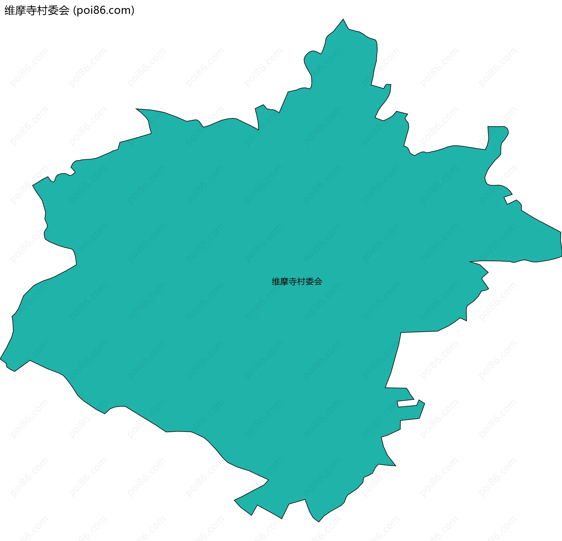 维摩寺村委会边界地图