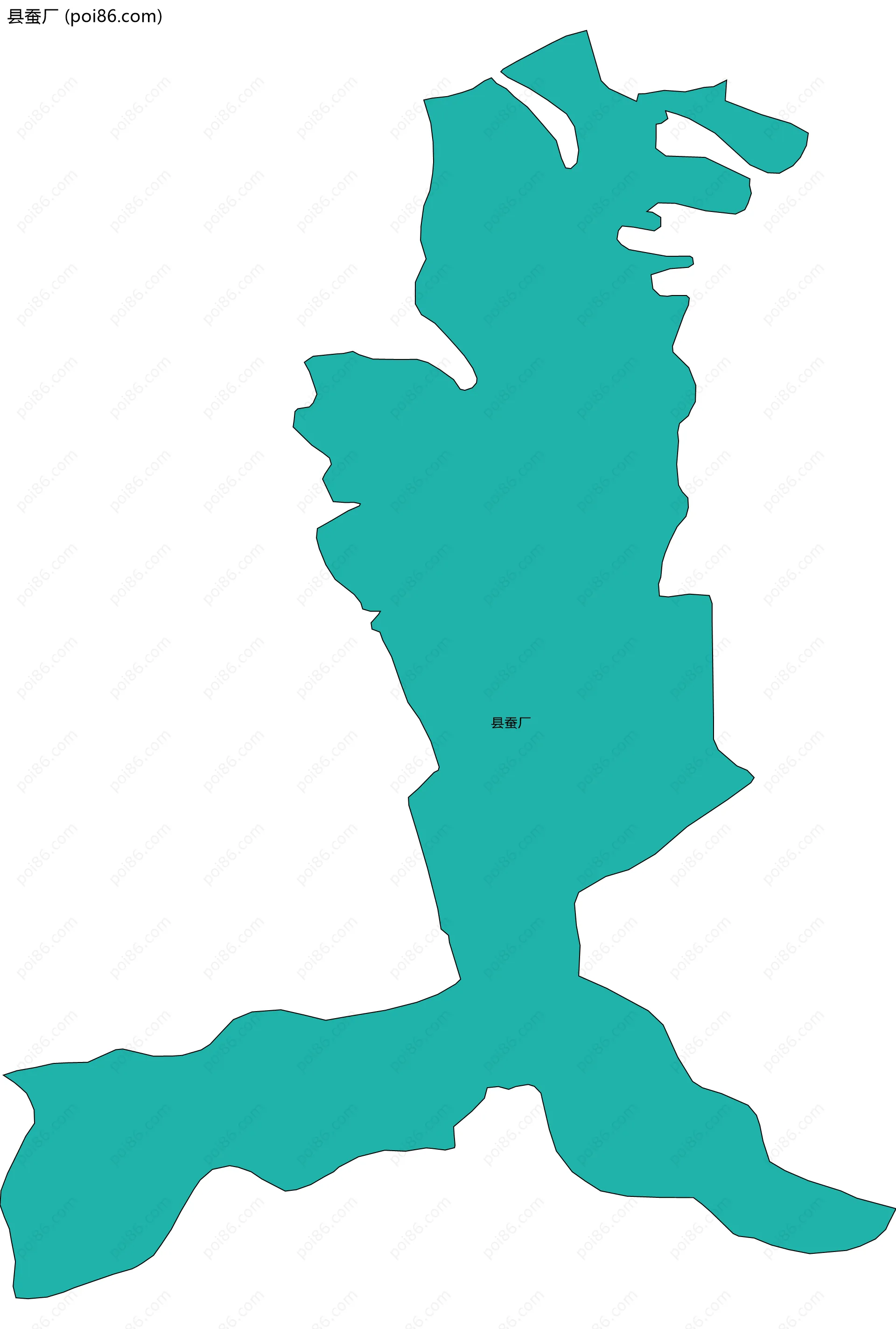 县蚕厂边界地图