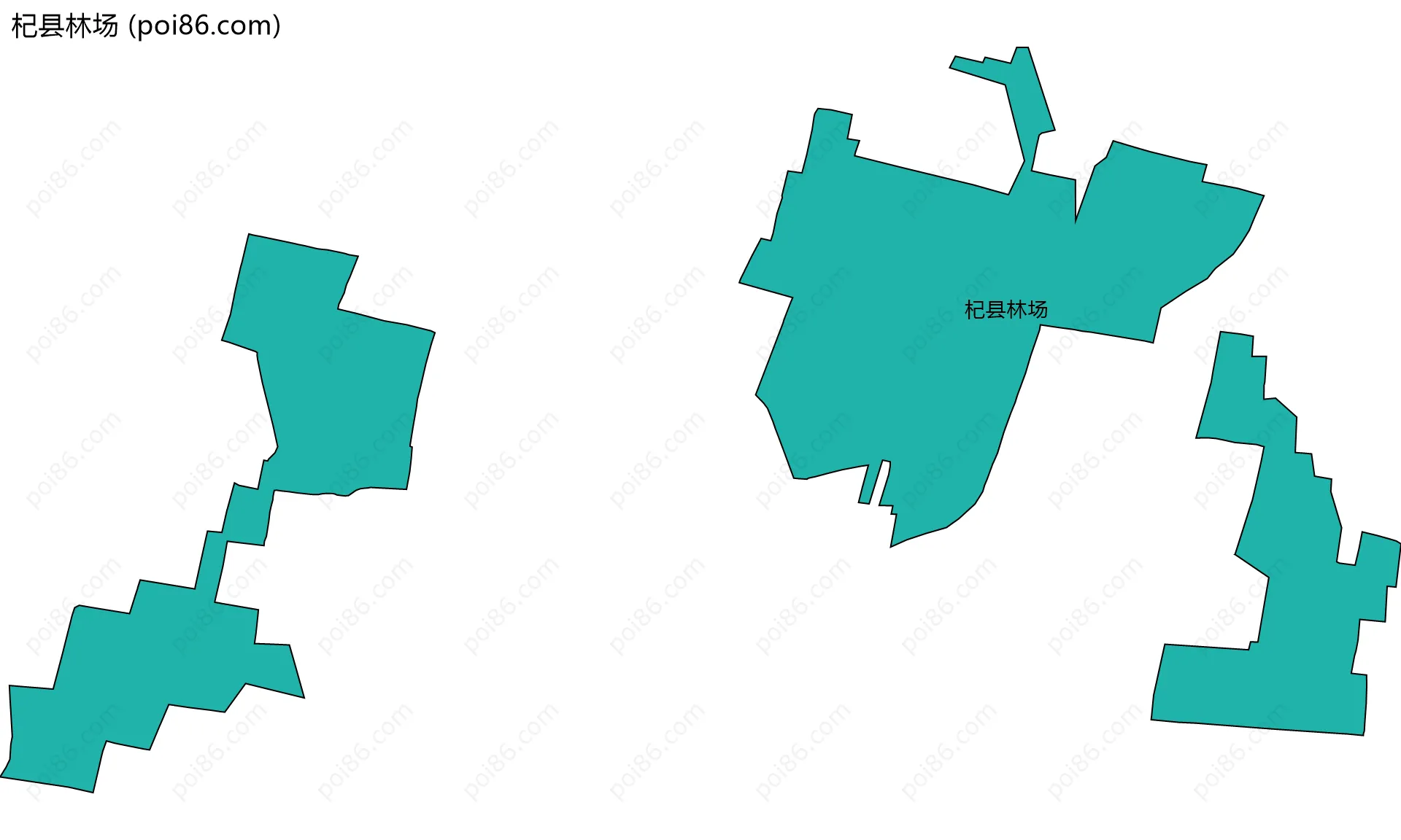杞县林场边界地图(五级行政区划)