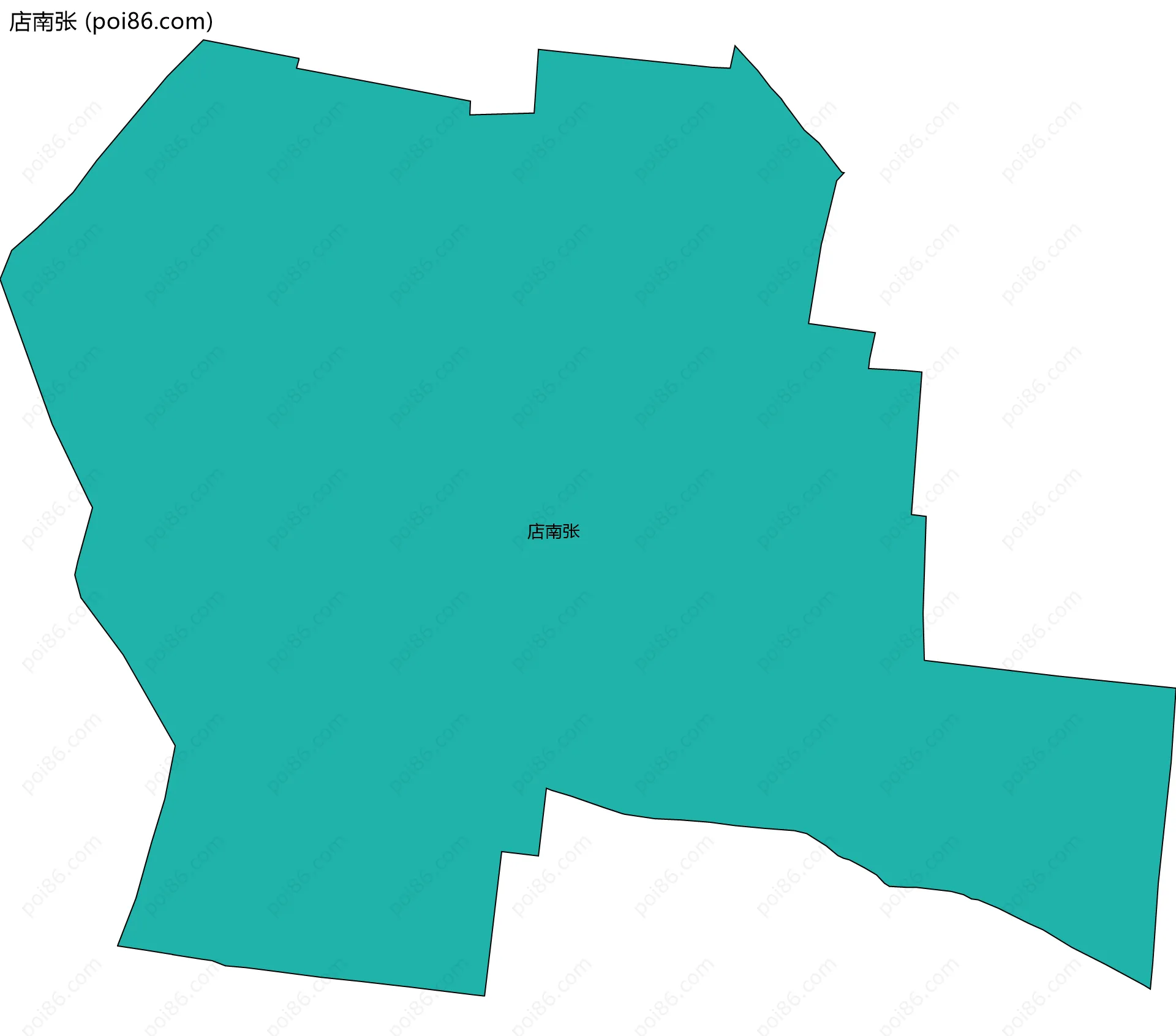 店南张边界地图