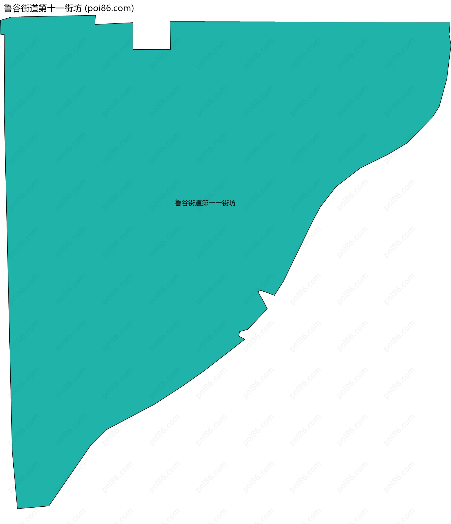 鲁谷街道第十一街坊边界地图