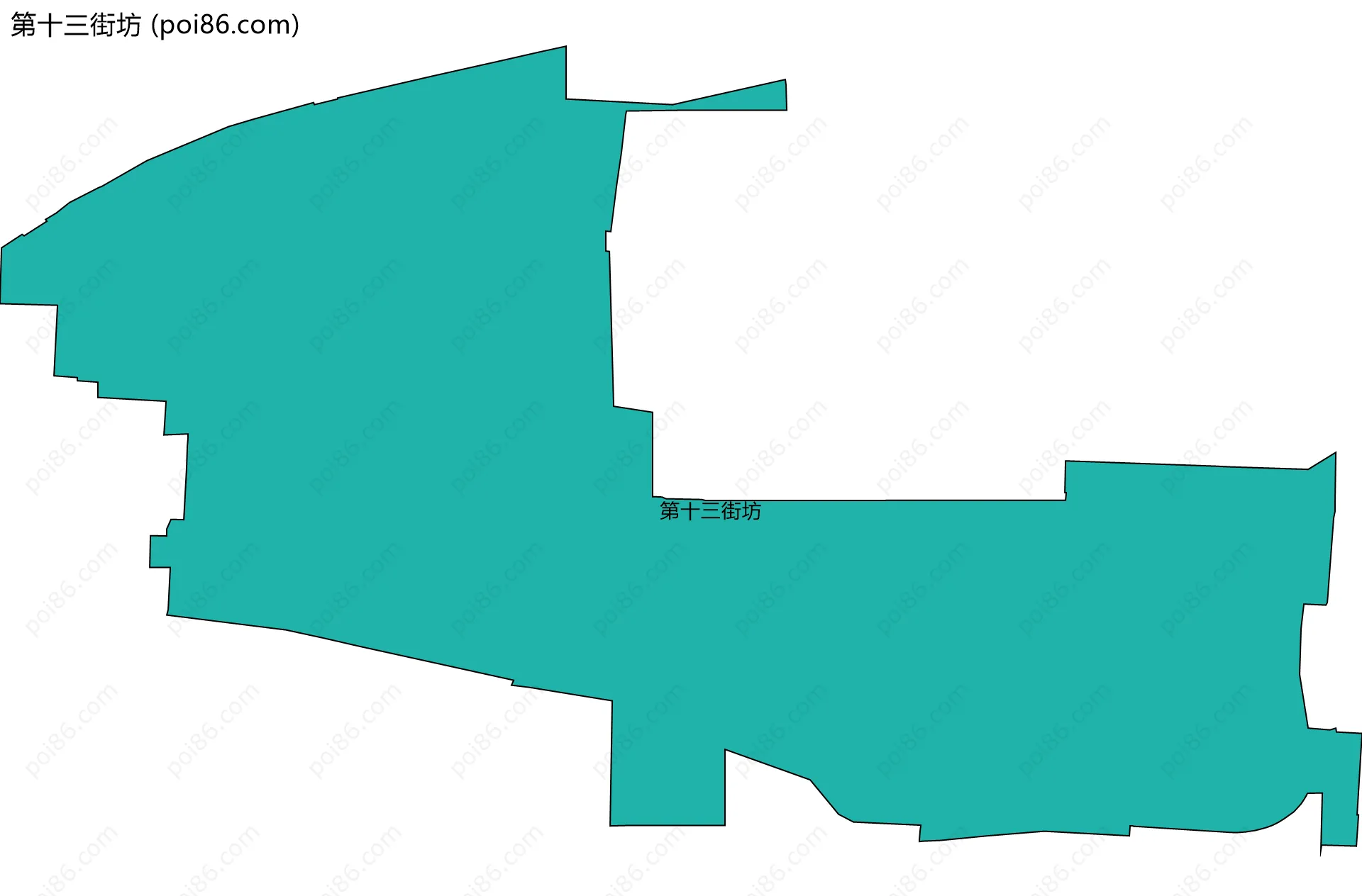第十三街坊边界地图