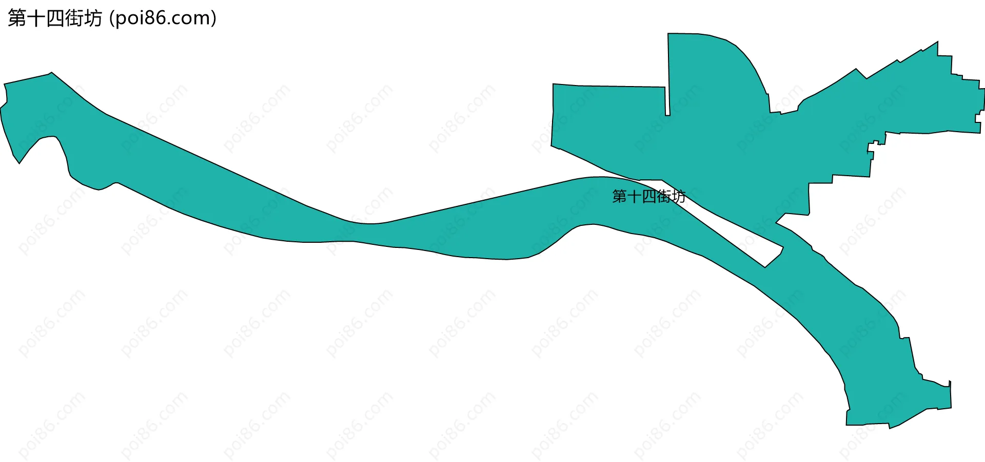 第十四街坊边界地图