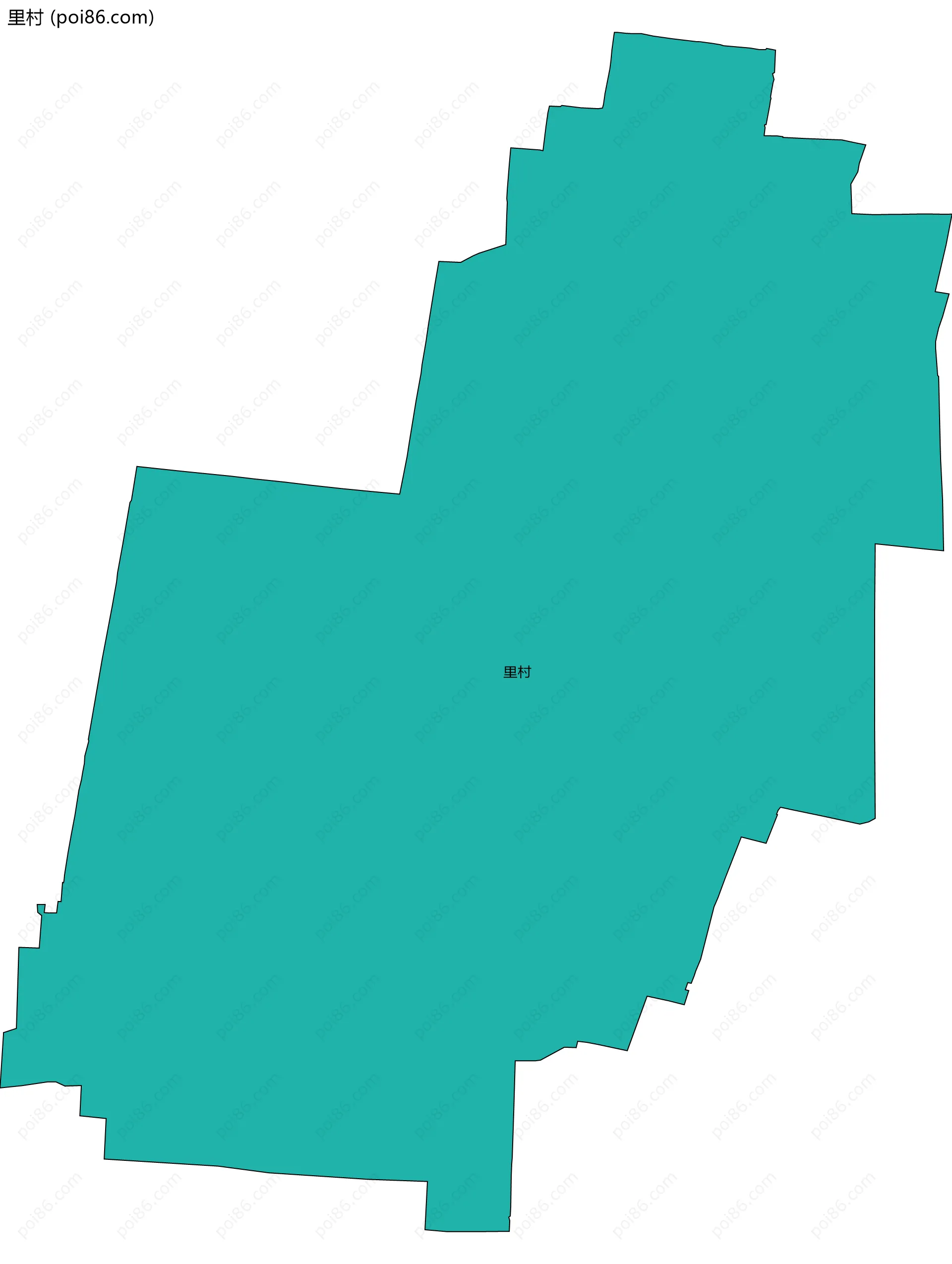 里村边界地图