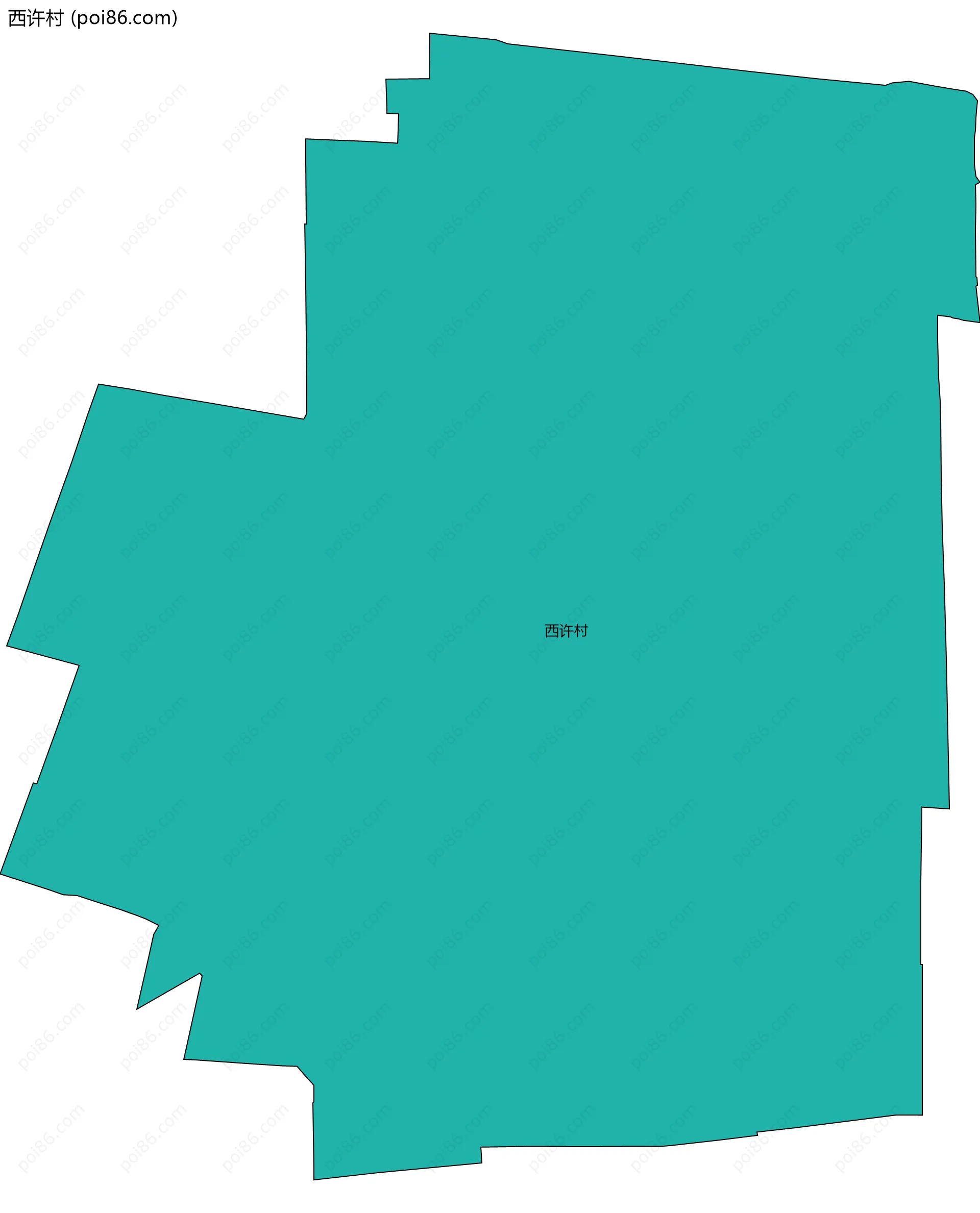西许村边界地图