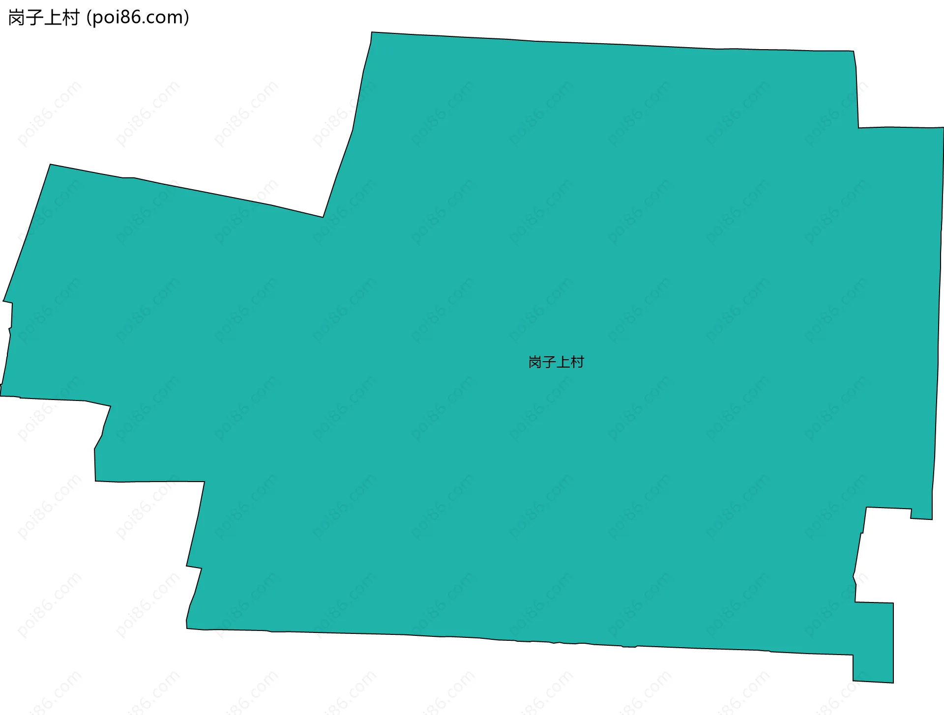 岗子上村边界地图