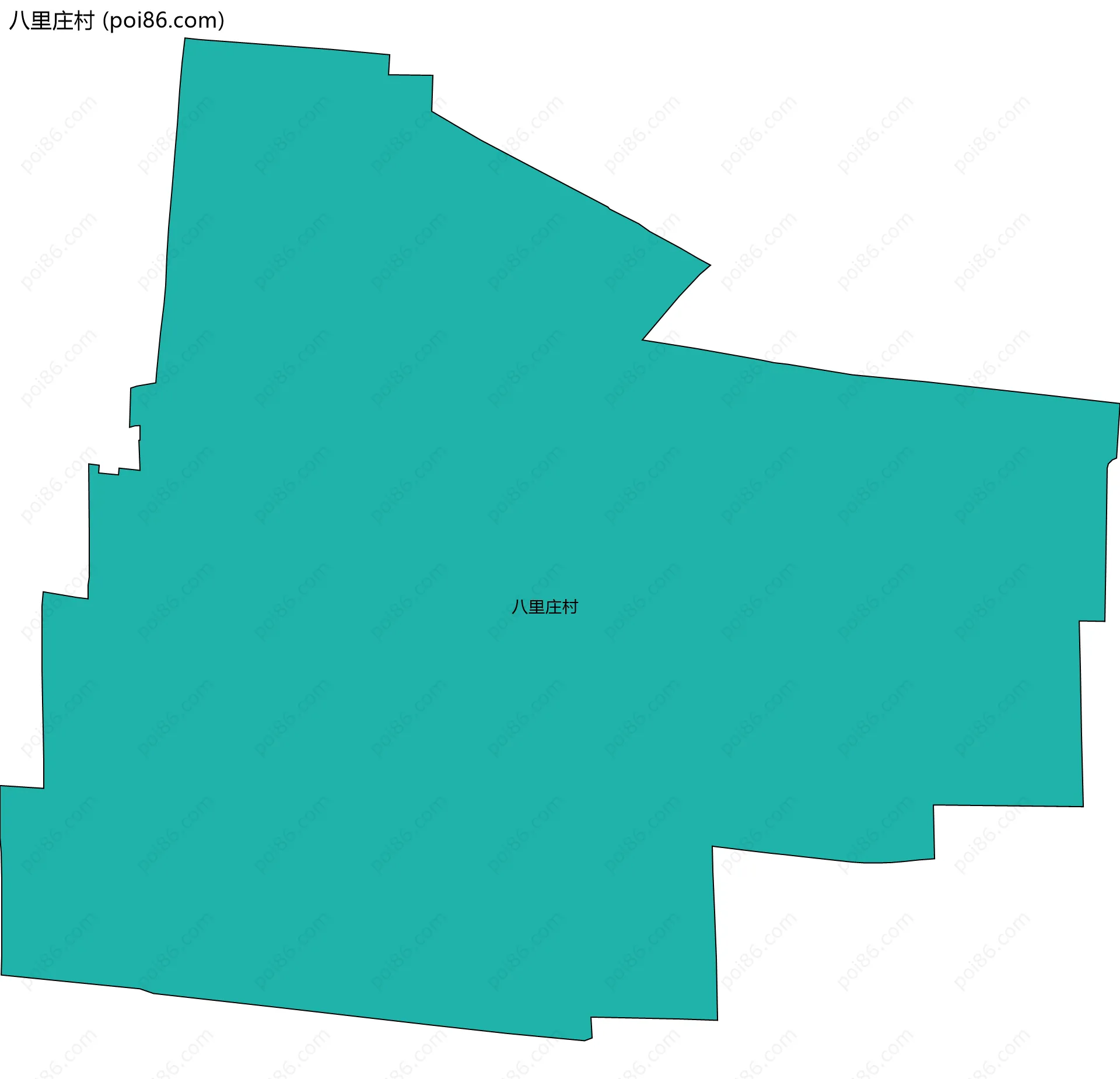 八里庄村边界地图