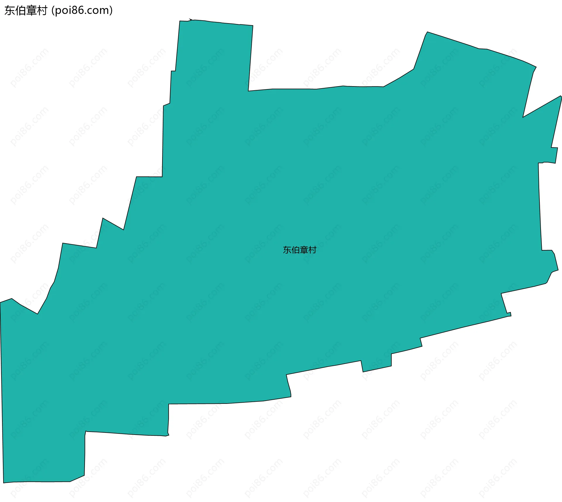 东伯章村边界地图