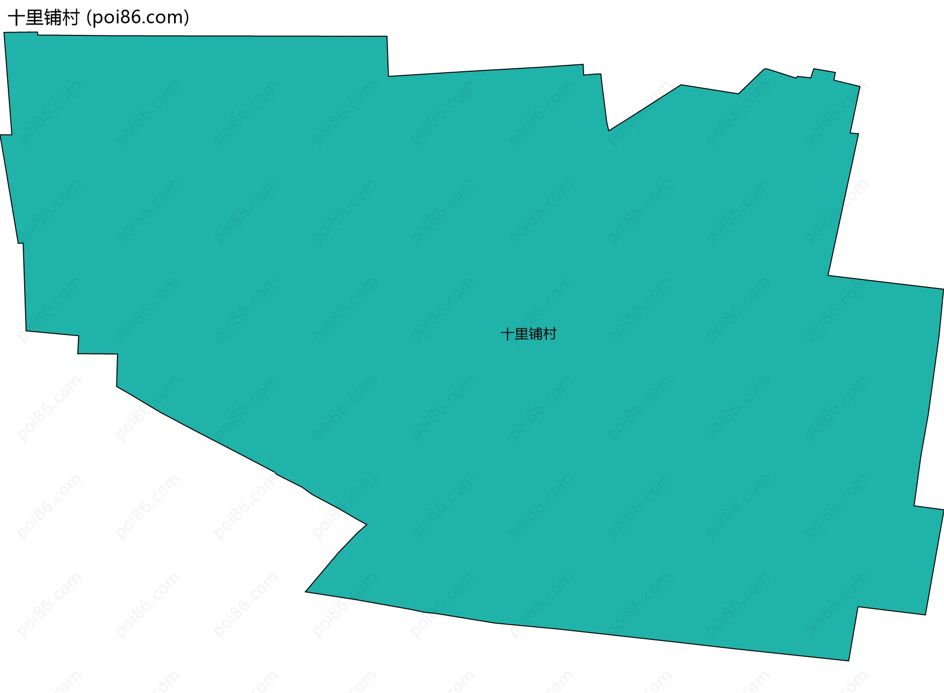 十里铺村边界地图