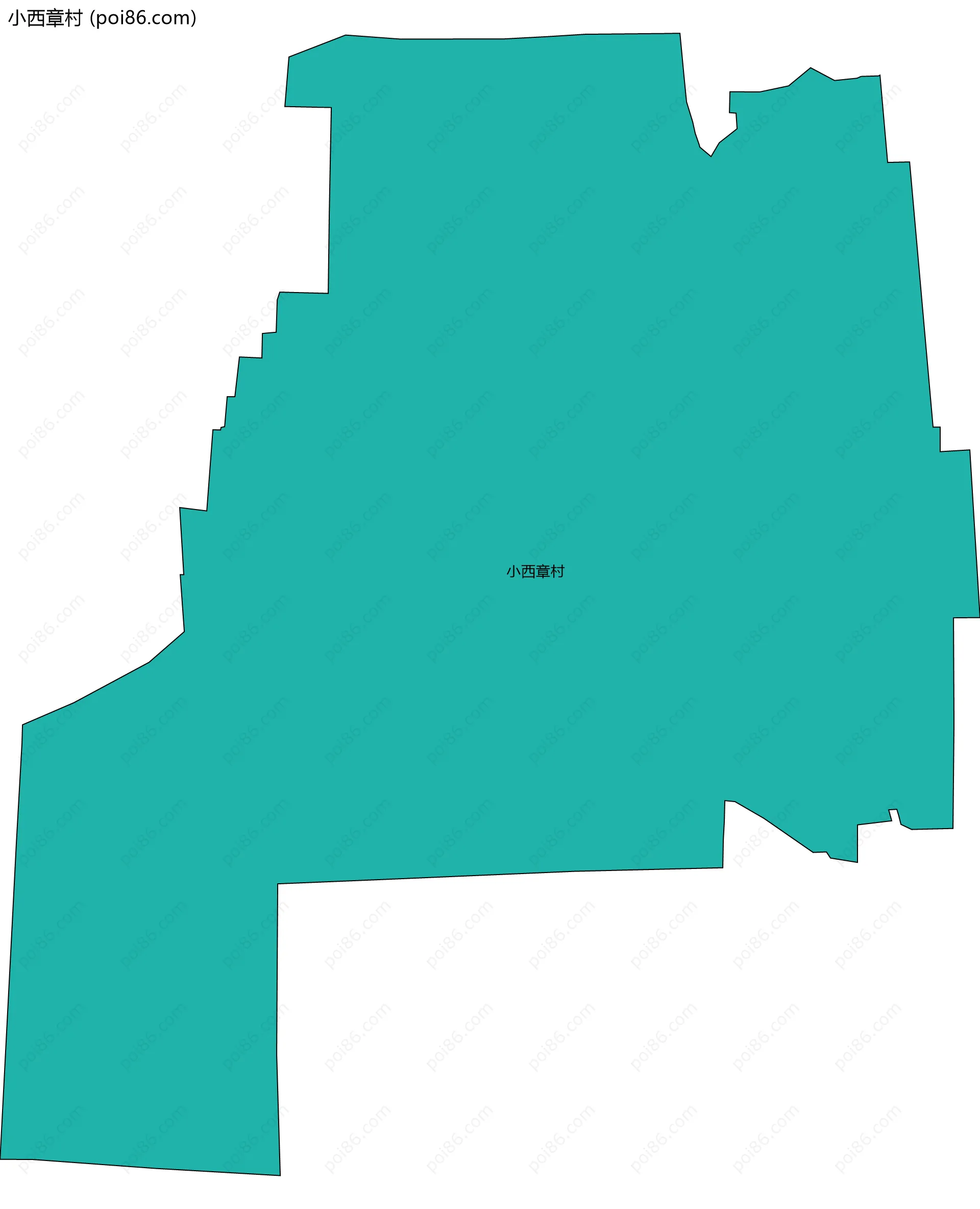 小西章村边界地图